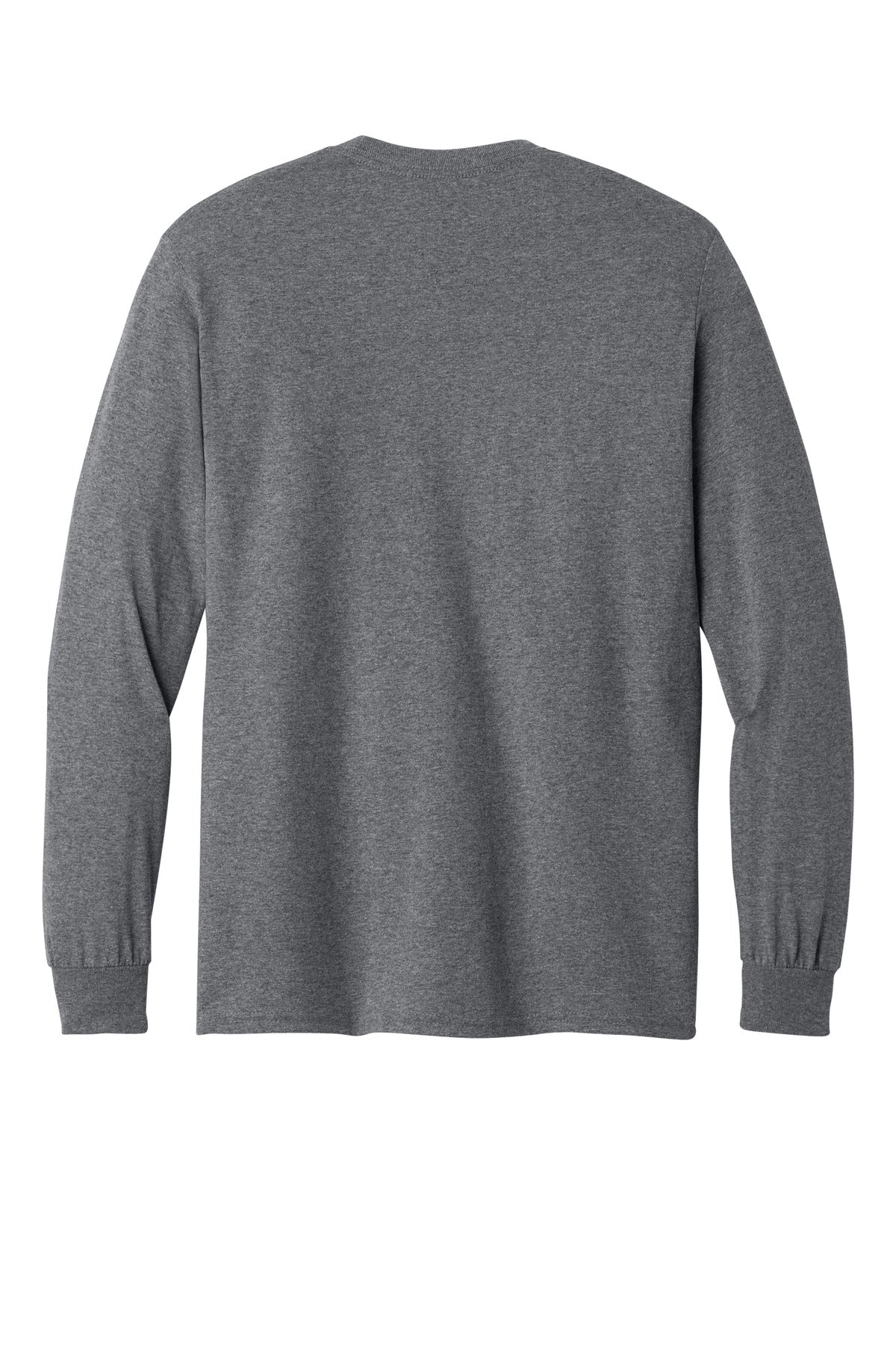 Rear View of GphHeather Gildan - Heavy Cotton 100% Cotton Long Sleeve T-Shirt. 5400