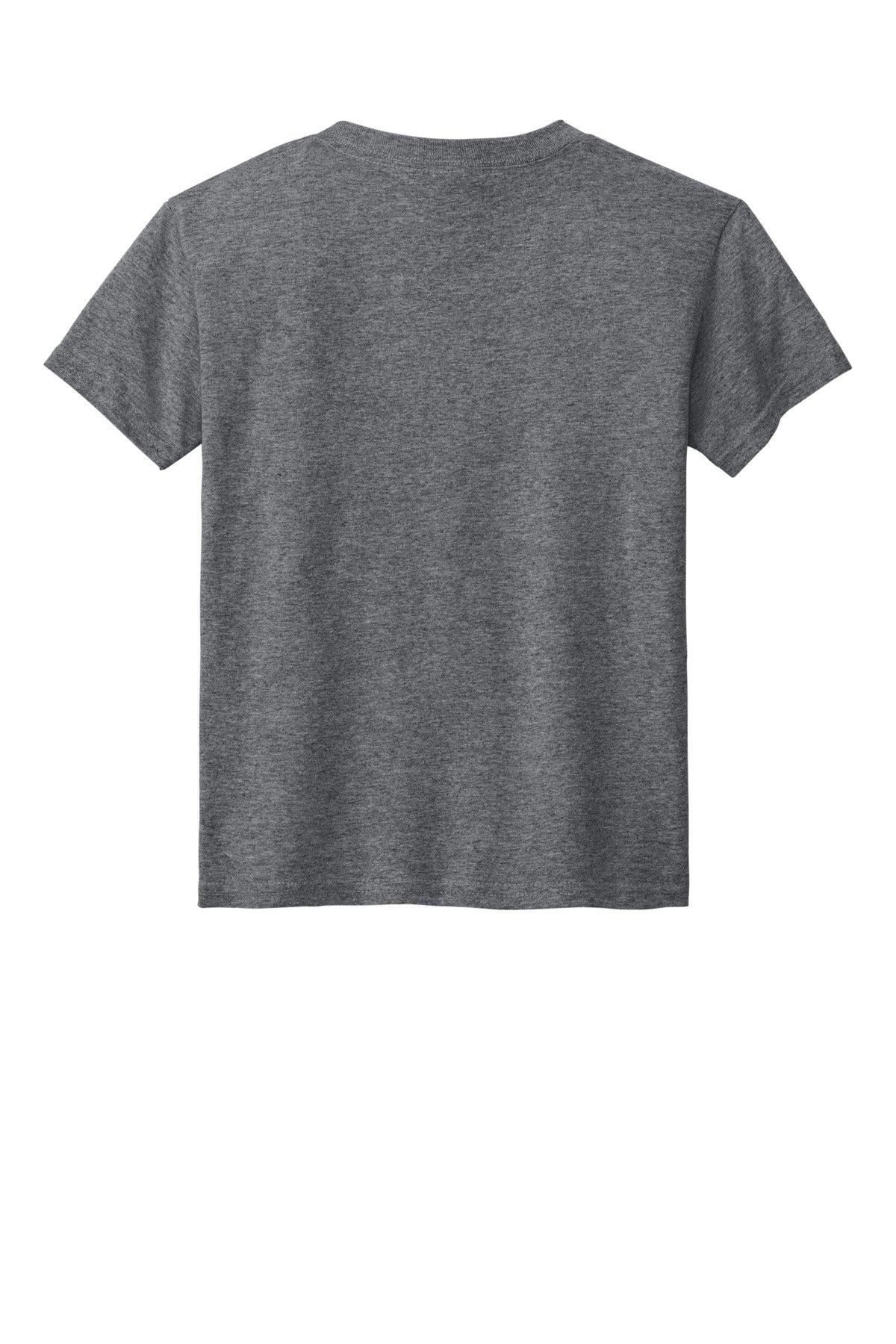Rear View of GphHeather Gildan Youth DryBlend 50 Cotton/50 Poly T-Shirt. 8000B