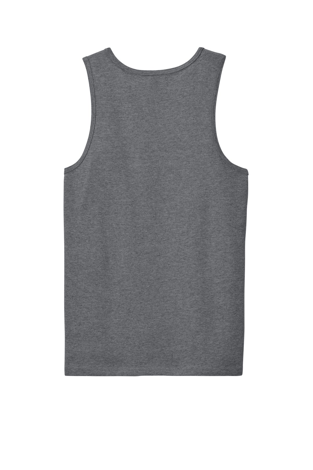 Rear View of Graphite Hthr Gildan Heavy Cotton Tank Top. G5200