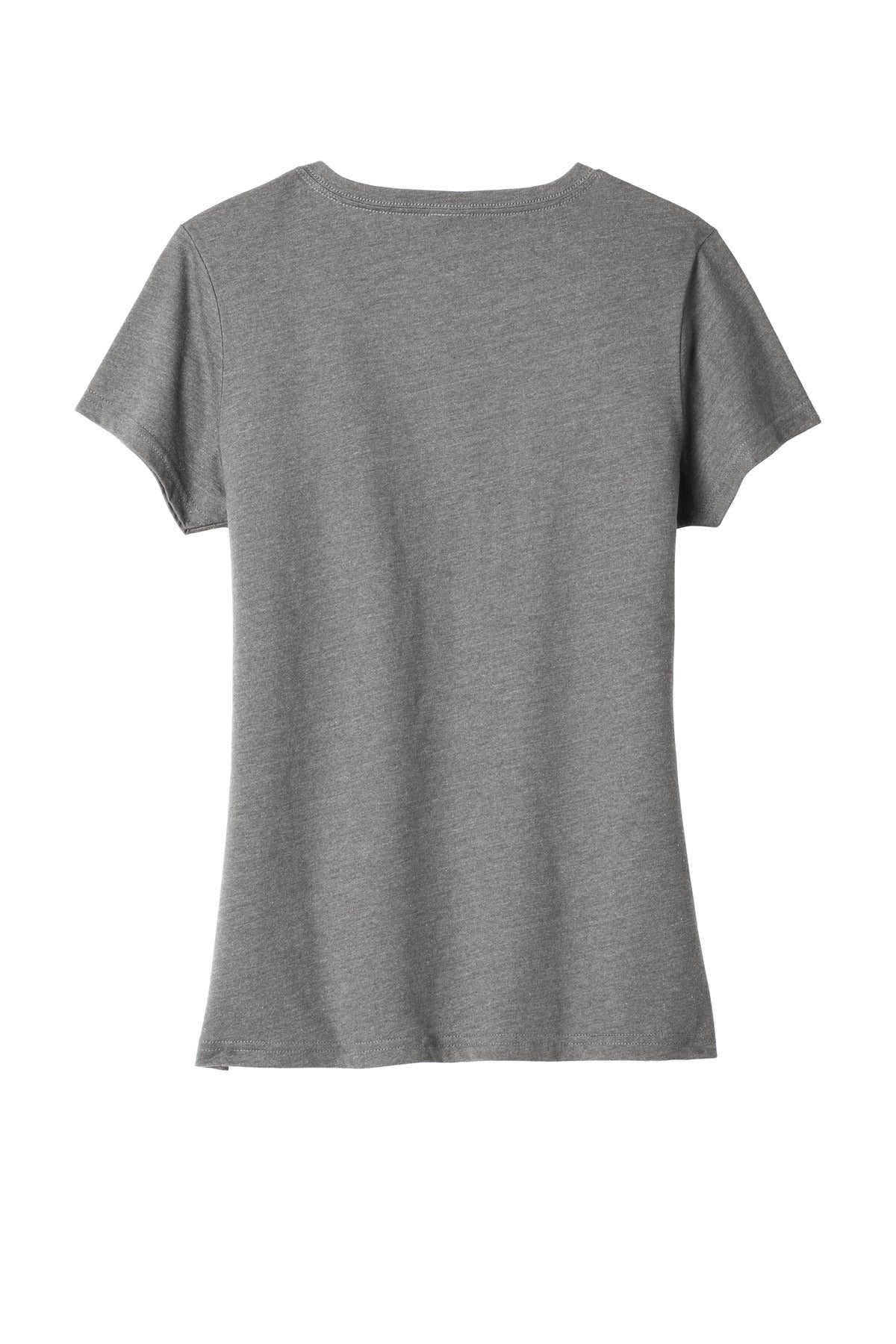 Rear View of Graphite Hthr Port & Co Women's Fan Favorite Blend V-Neck Tee. LPC455V