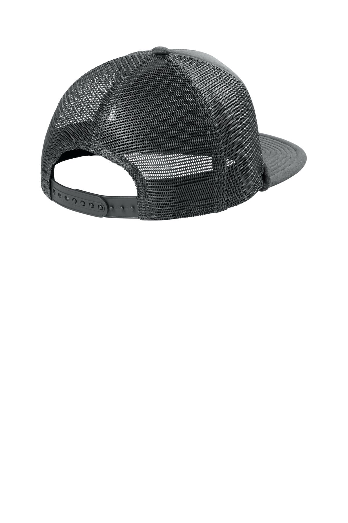 Rear View of Graphite New Era Foam Rope Trucker Cap NE410