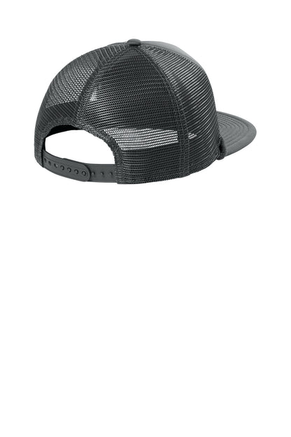 Rear View of Graphite New Era Foam Rope Trucker Cap NE410