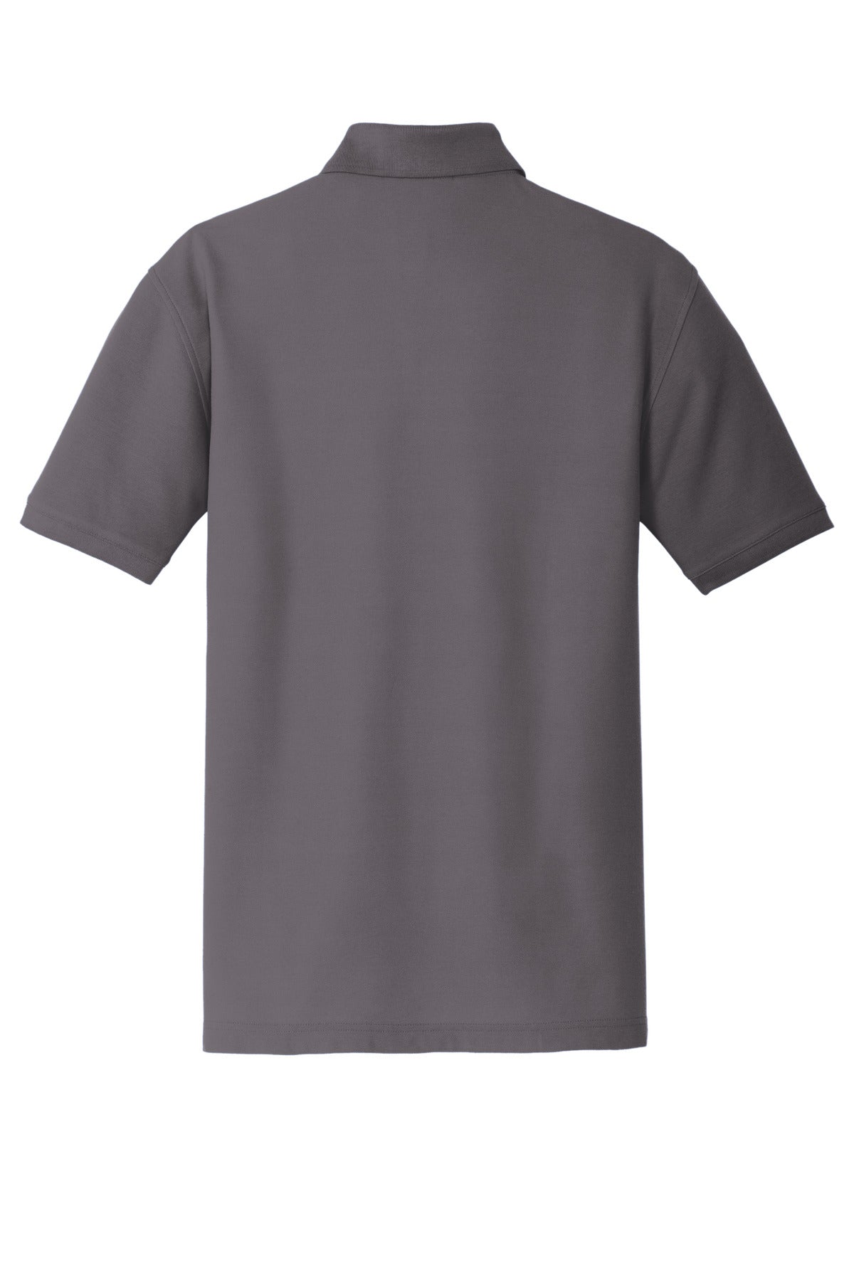 Rear View of Graphite Port Authority Core Classic Pique Polo. K100
