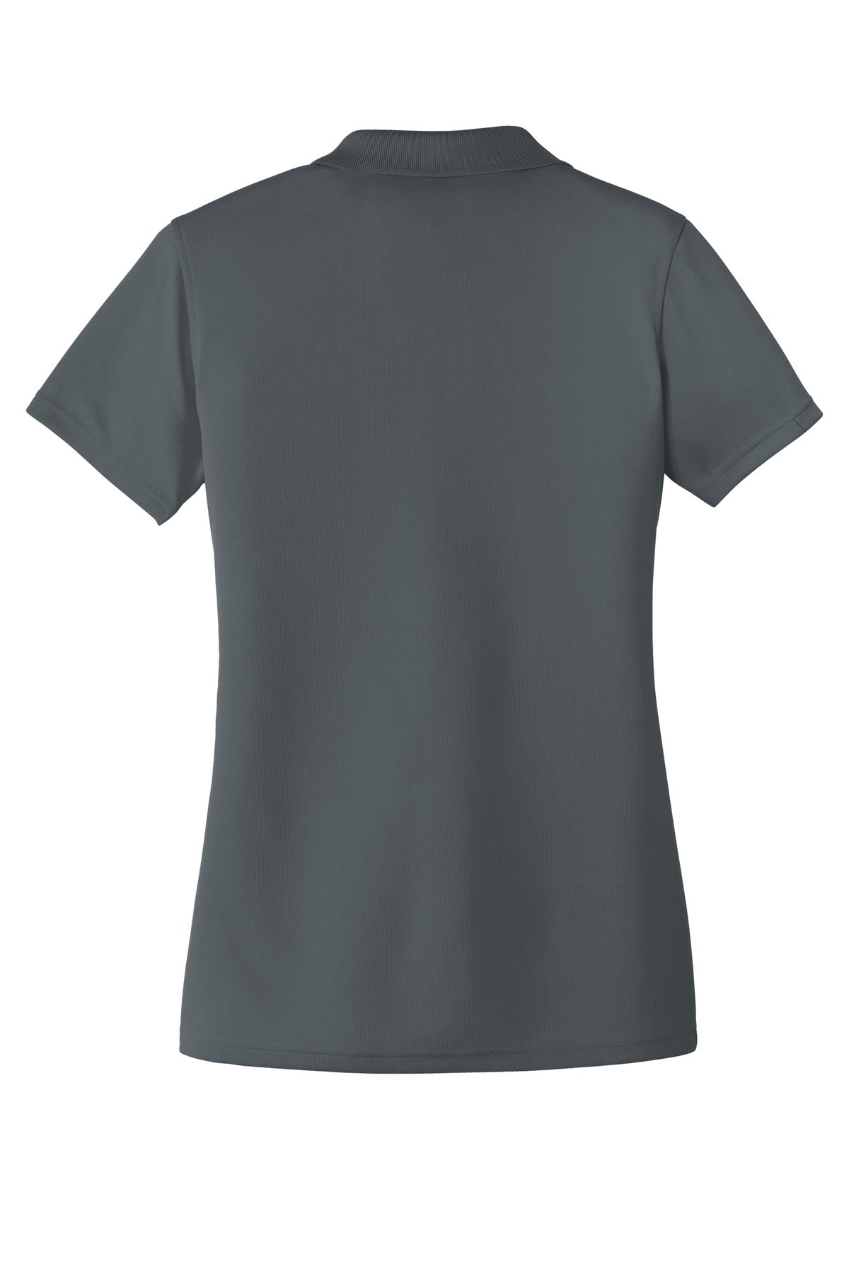 Rear View of Graphite Port Authority Women's Dry Zone UV Micro-Mesh Polo. LK110