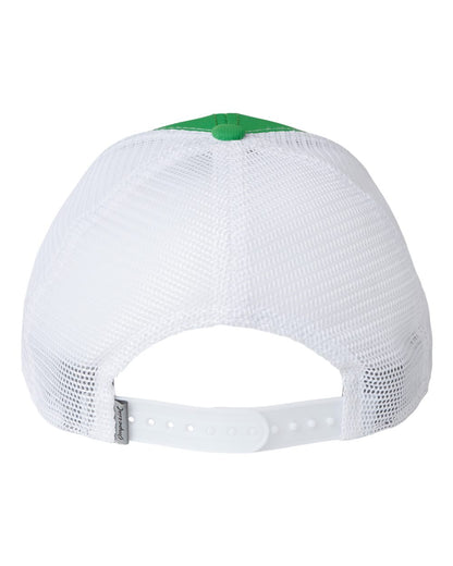 Rear View of Grass/ White The Original Sport Mesh Cap - X210SM