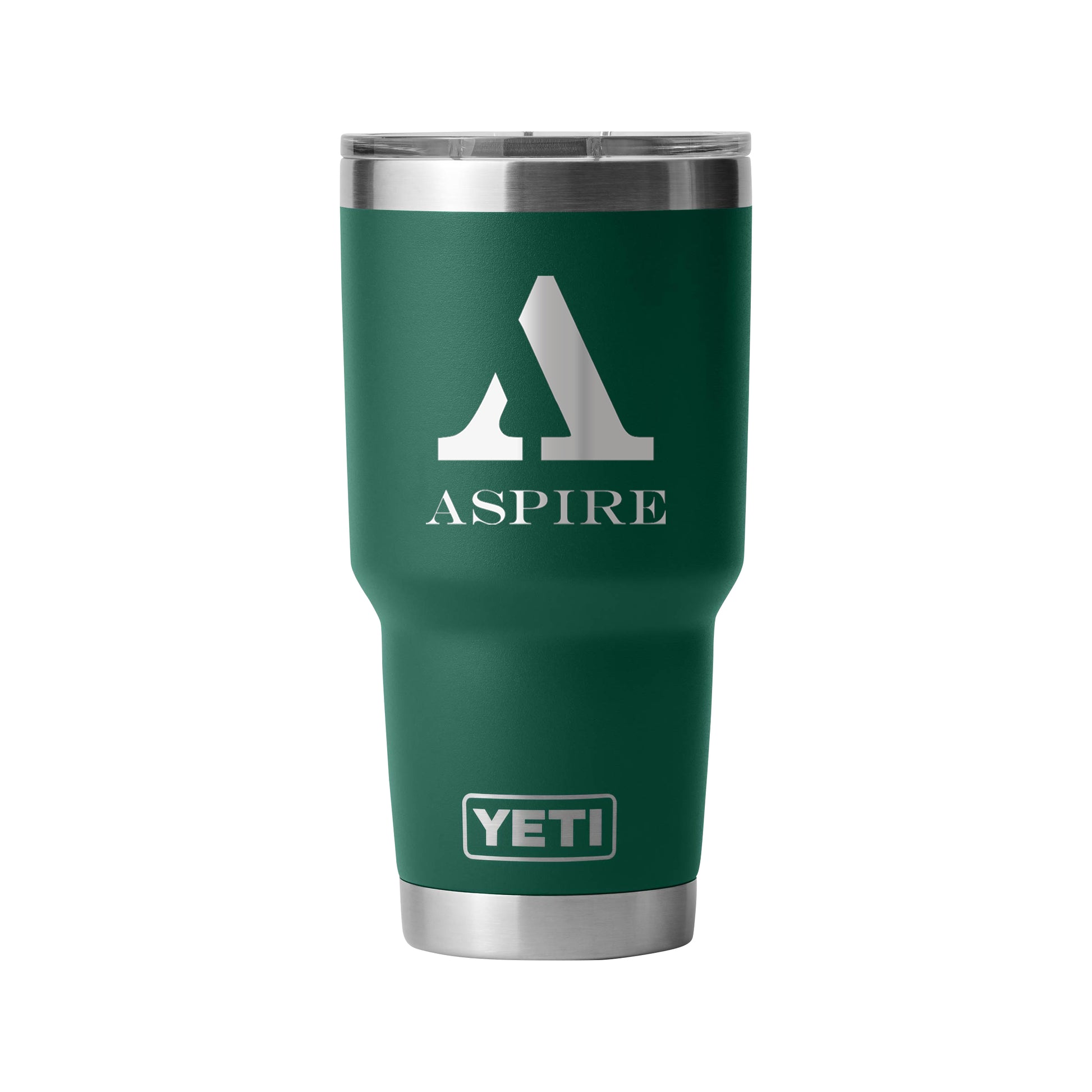 Rear View of Green-Black-Forest Rambler® 30 oz Tumbler with MagSlider™ Lid