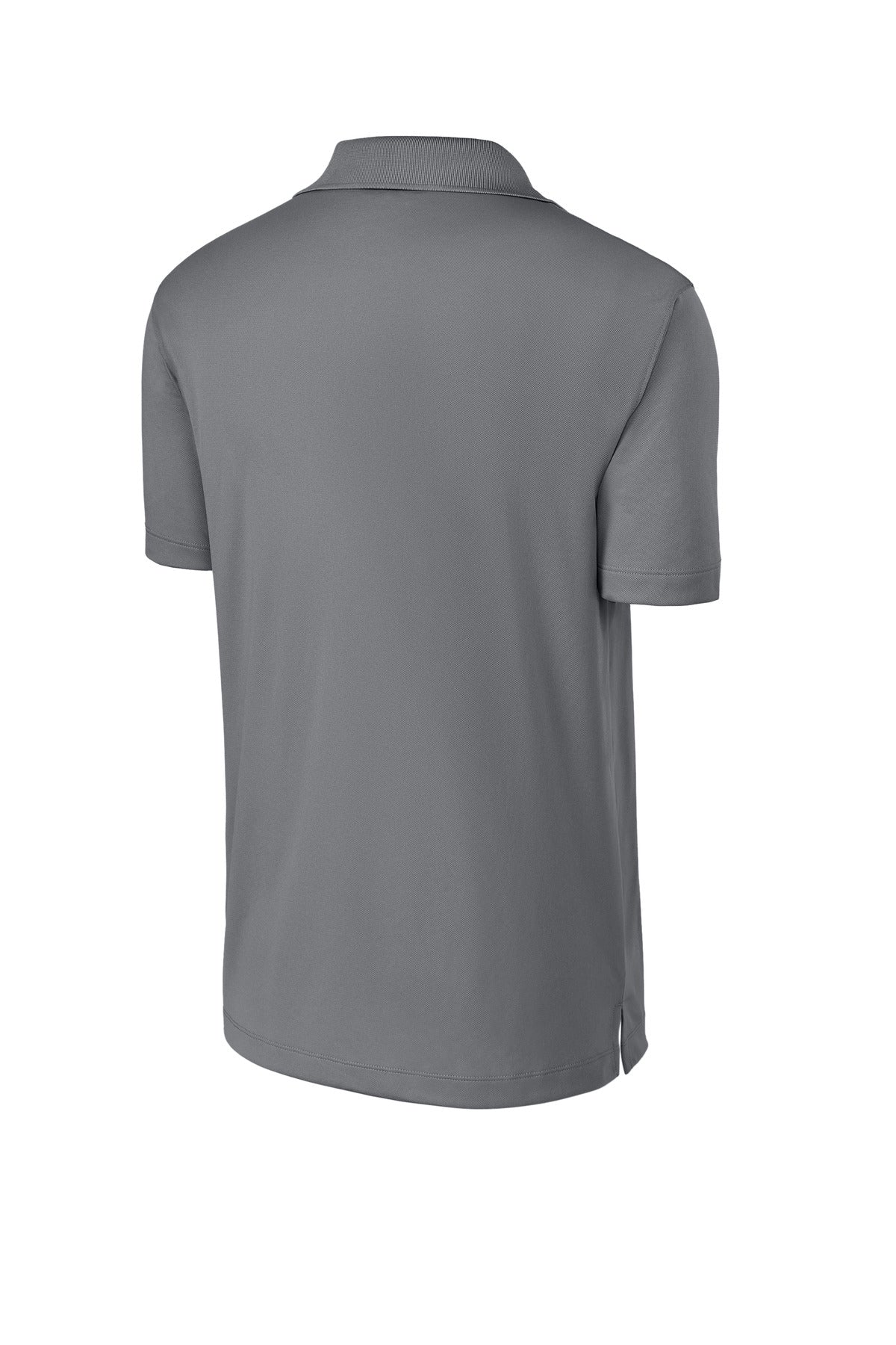 Rear View of Grey Concrete Sport-Tek Micropique Sport-Wick Polo. ST650