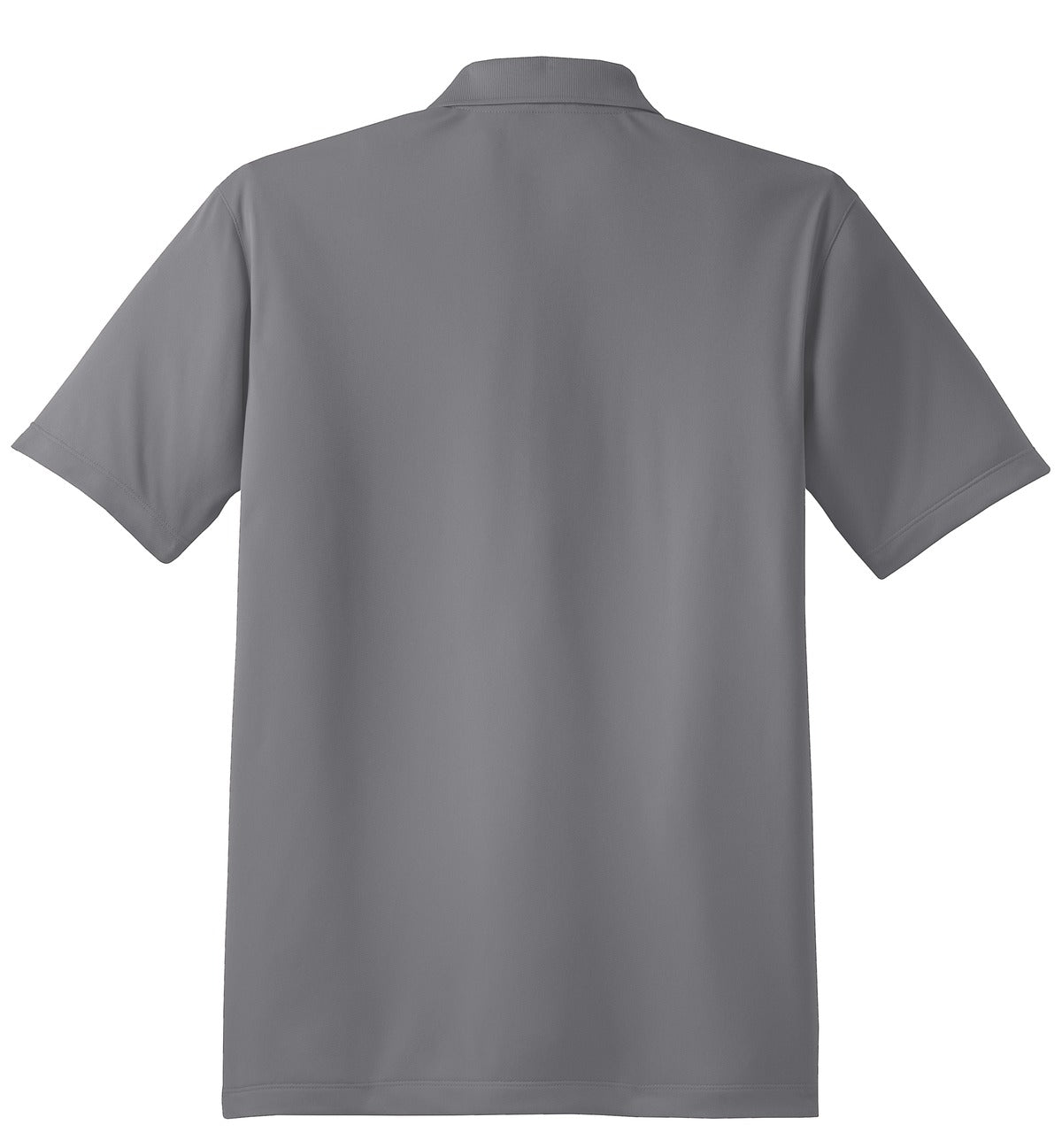 Rear View of Grey Concrete Sport-Tek Micropique Sport-Wick Polo. ST650
