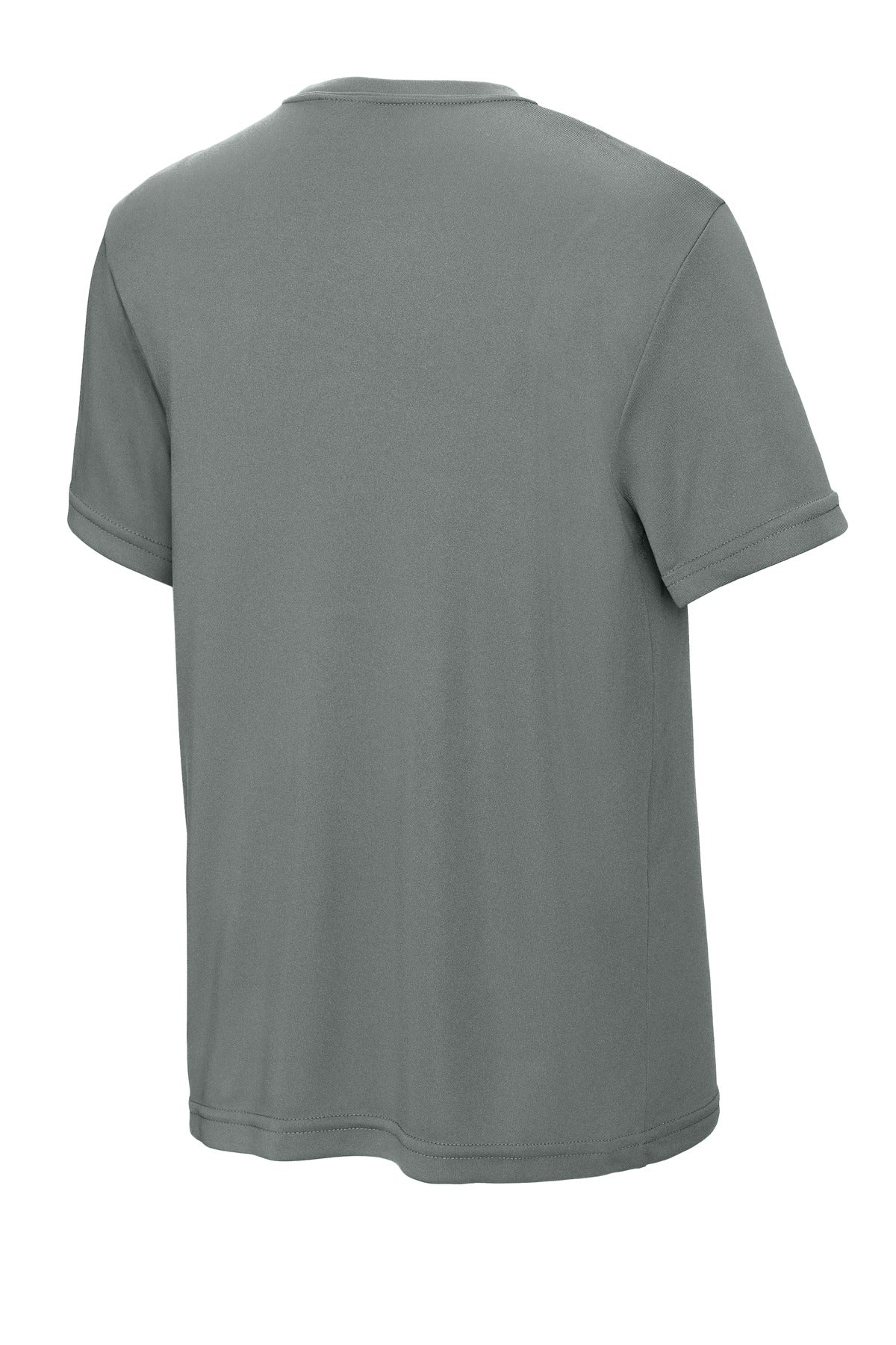 Rear View of Grey Concrete Sport-Tek Youth PosiCharge Competitor Tee. YST350