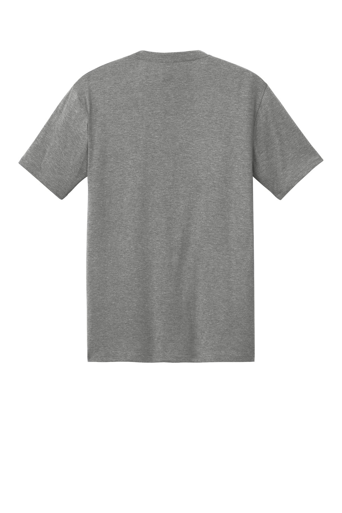 Rear View of Grey Frost District Perfect Tri Tee. DM130