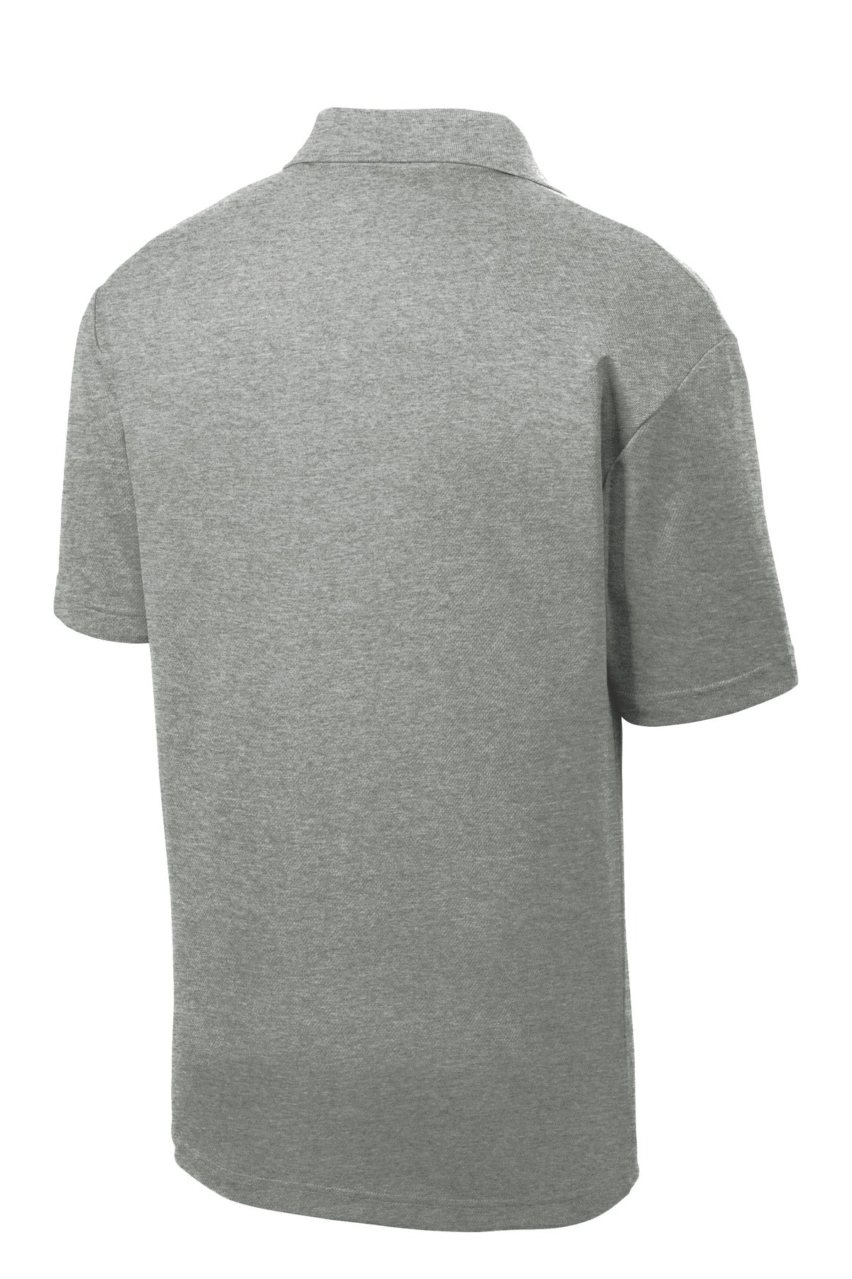 Rear View of Grey Heather Sport-Tek PosiCharge RacerMesh Polo. ST640