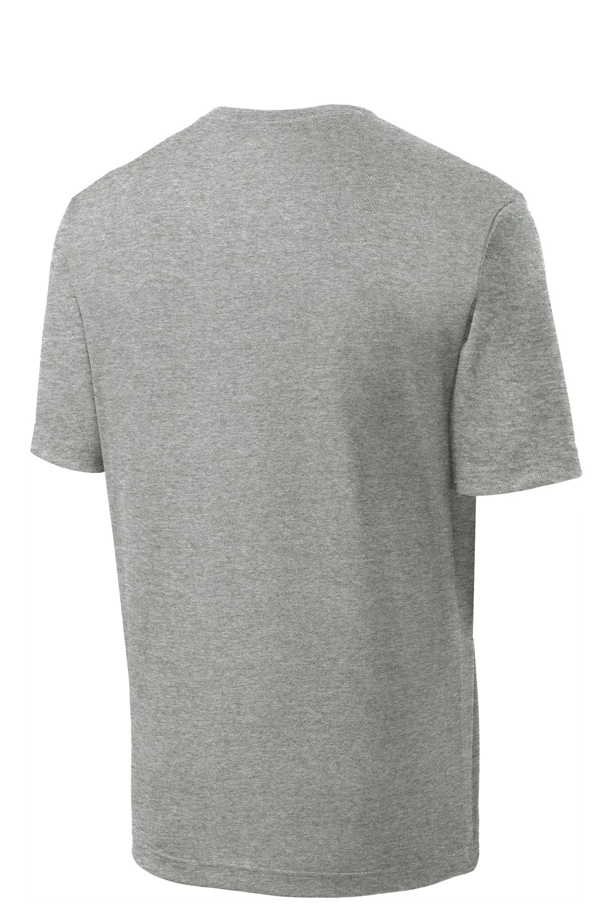 Rear View of Grey Heather Sport-Tek PosiCharge RacerMesh Tee. ST340