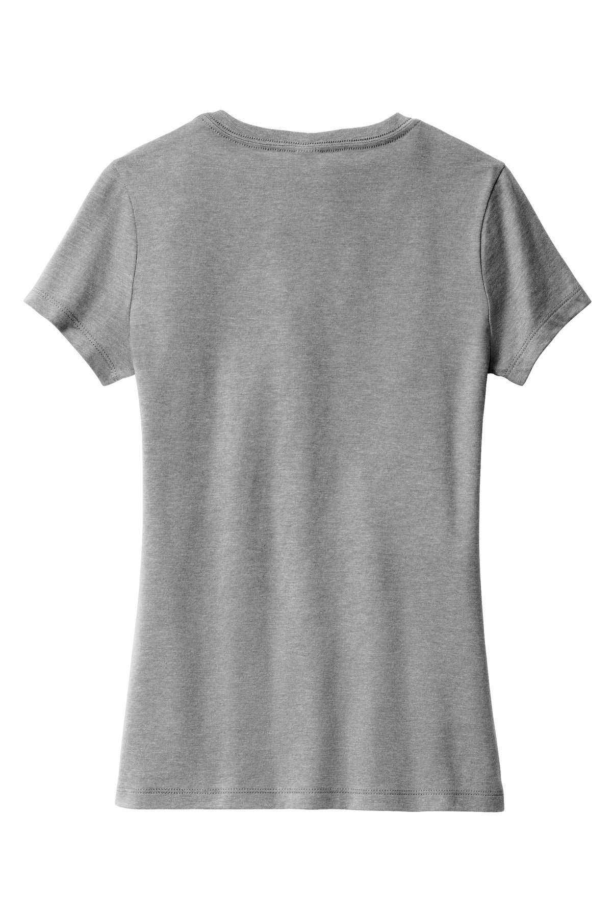Rear View of GreyFrost District Women's Perfect Blend CVC V-Neck Tee. DM1190L