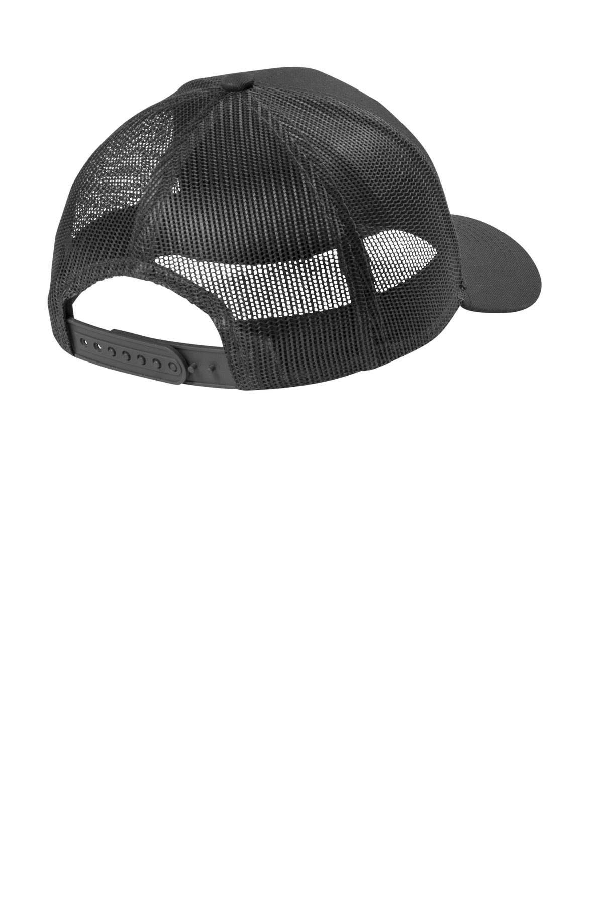 Rear View of GreySteel Port Authority Youth Snapback Trucker Cap YC402