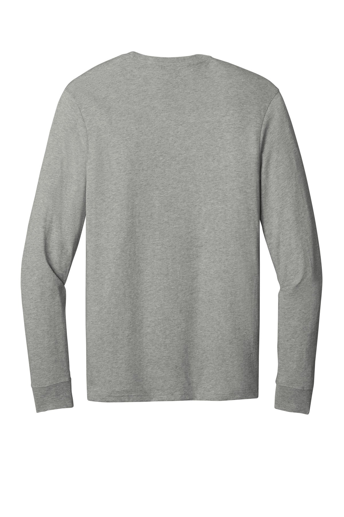 Rear View of GrntGryHtr Allmade Unisex Long Sleeve Organic Cotton Tee AL6104