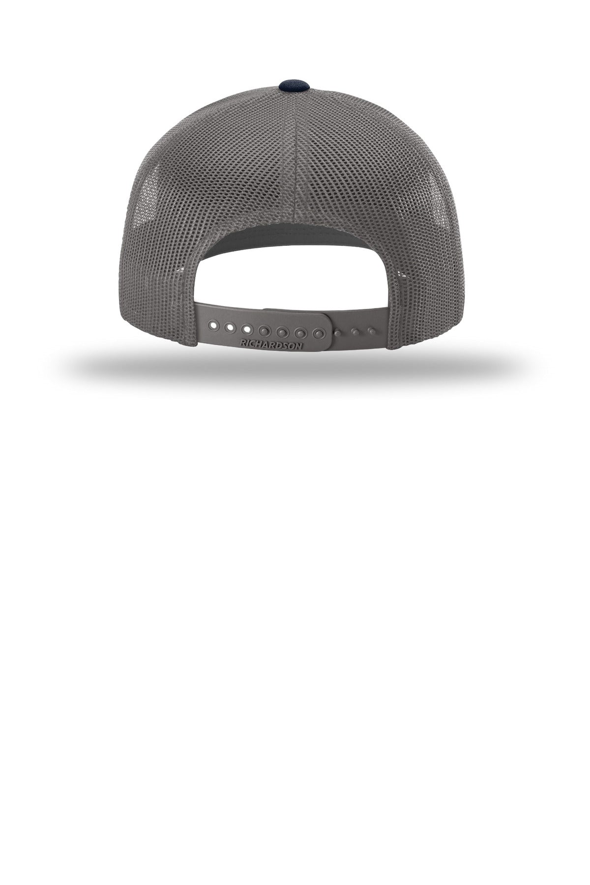 Rear View of Gry/Chr/Nv Richardson Trucker Cap 112