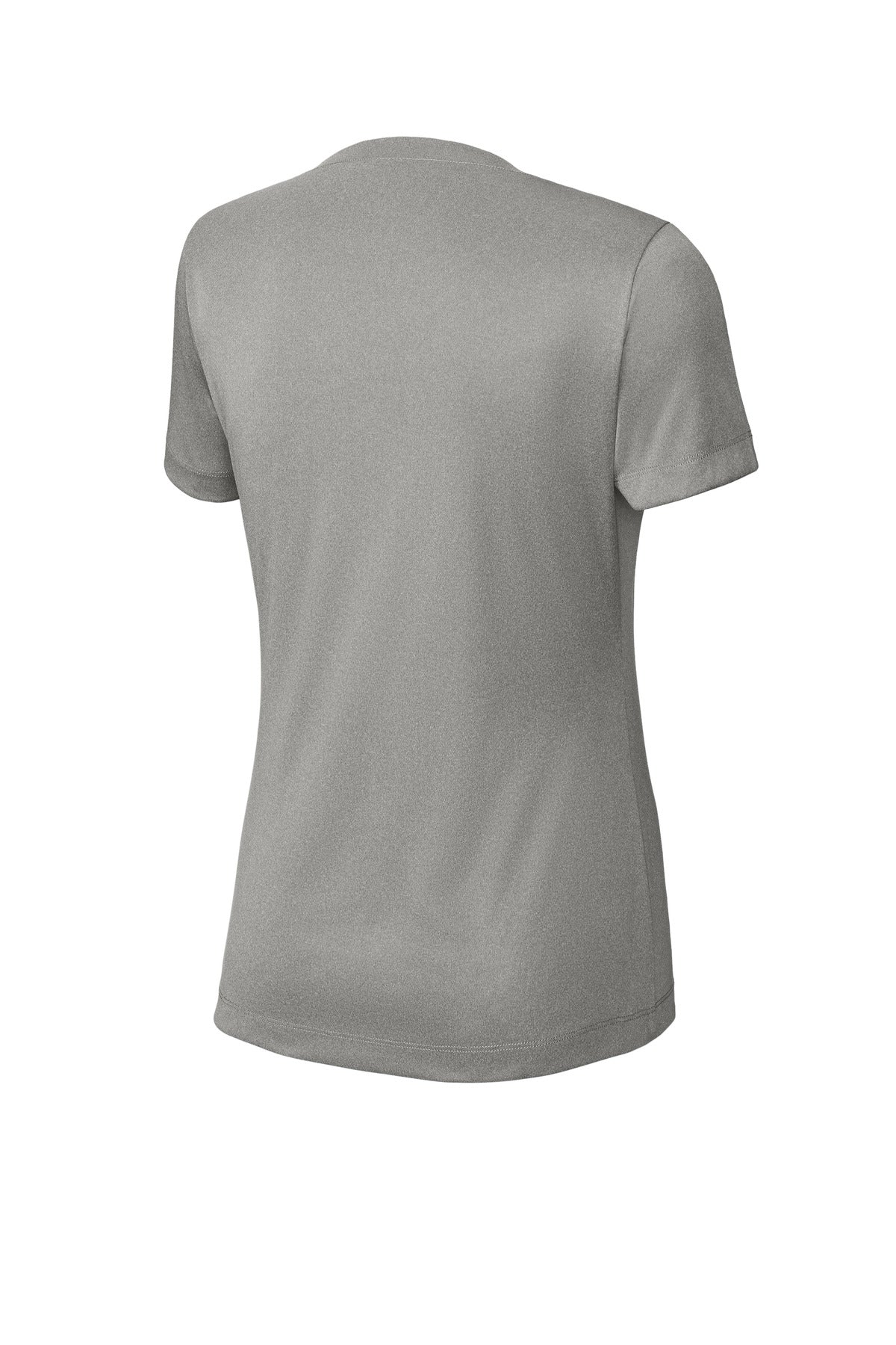 Rear View of GryConHthr Sport-Tek Women's PosiCharge Competitor V-Neck Tee. LST353