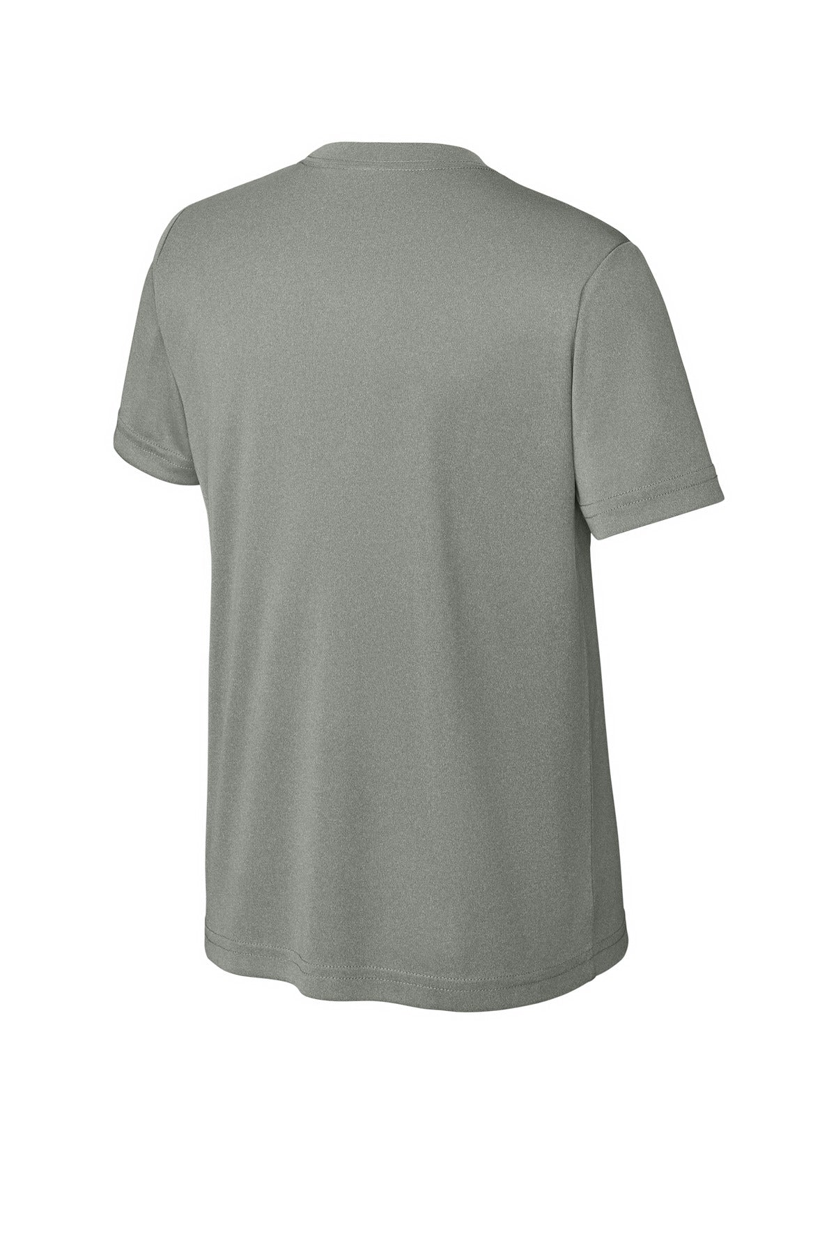 Rear View of GryConHthr Sport-Tek Youth PosiCharge Competitor Tee. YST350