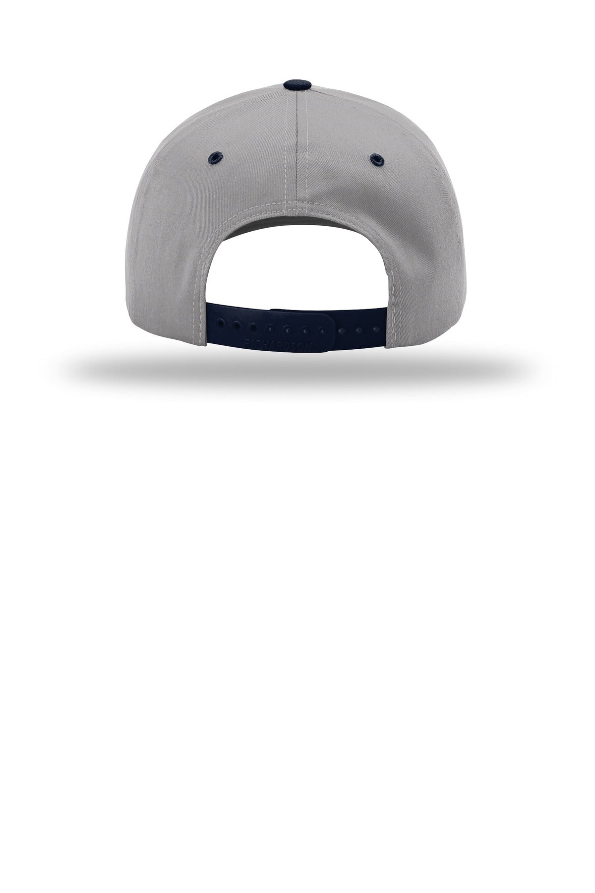 Rear View of Gry/Gry/Nv Richardson Pro Twill Snapback 212