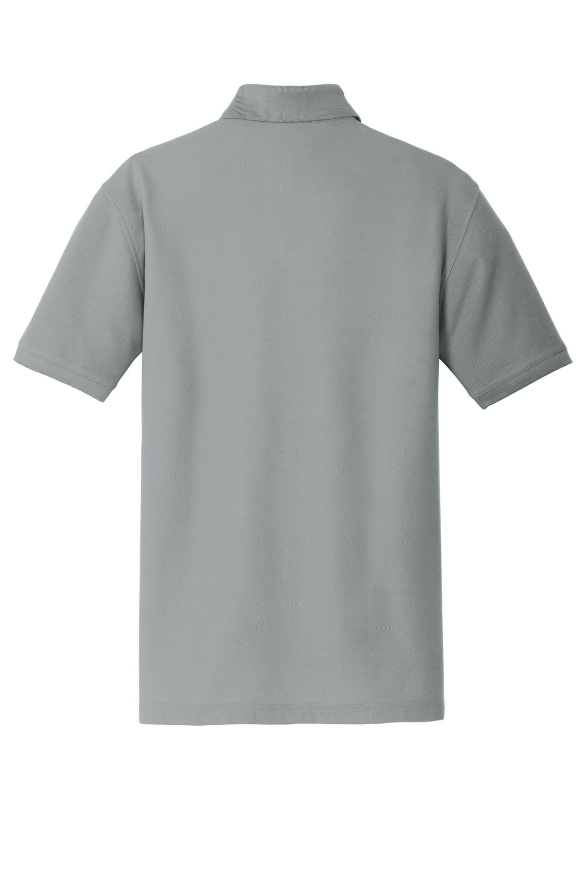 Rear View of Gusty Grey Port Authority Core Classic Pique Polo. K100