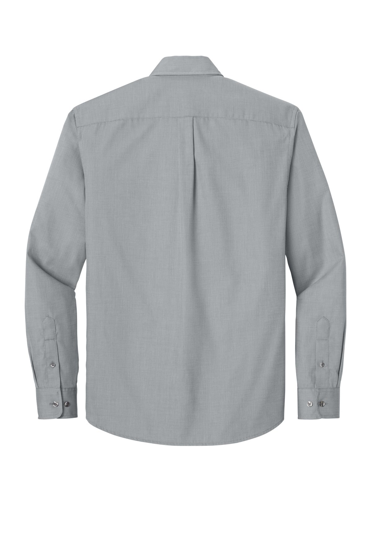 Rear View of GustyGrey Port Authority Long Sleeve Nailhead Easy Care Shirt W816