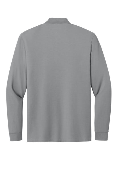 Rear View of GustyGrey Port Authority Wearever Signature Pique Long Sleeve Polo K200LS