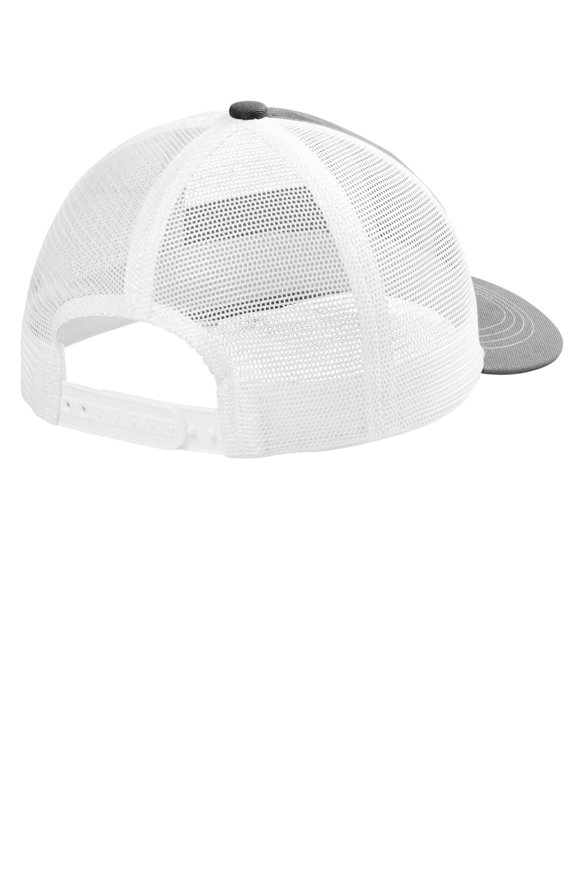 Rear View of GustyGy/W Port Authority Unstructured Snapback Trucker Cap C409