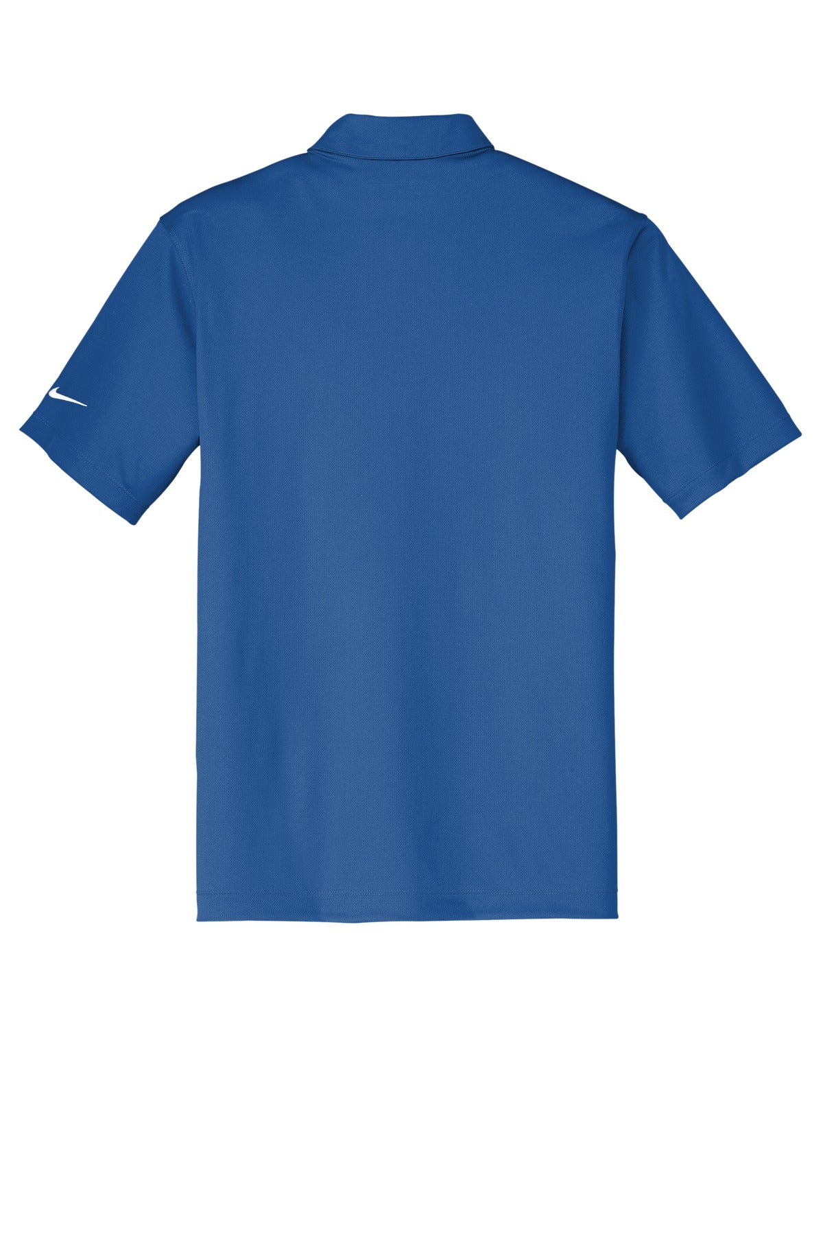 Rear View of Gym Blue Nike Dri-FIT Vertical Mesh Polo. 637167