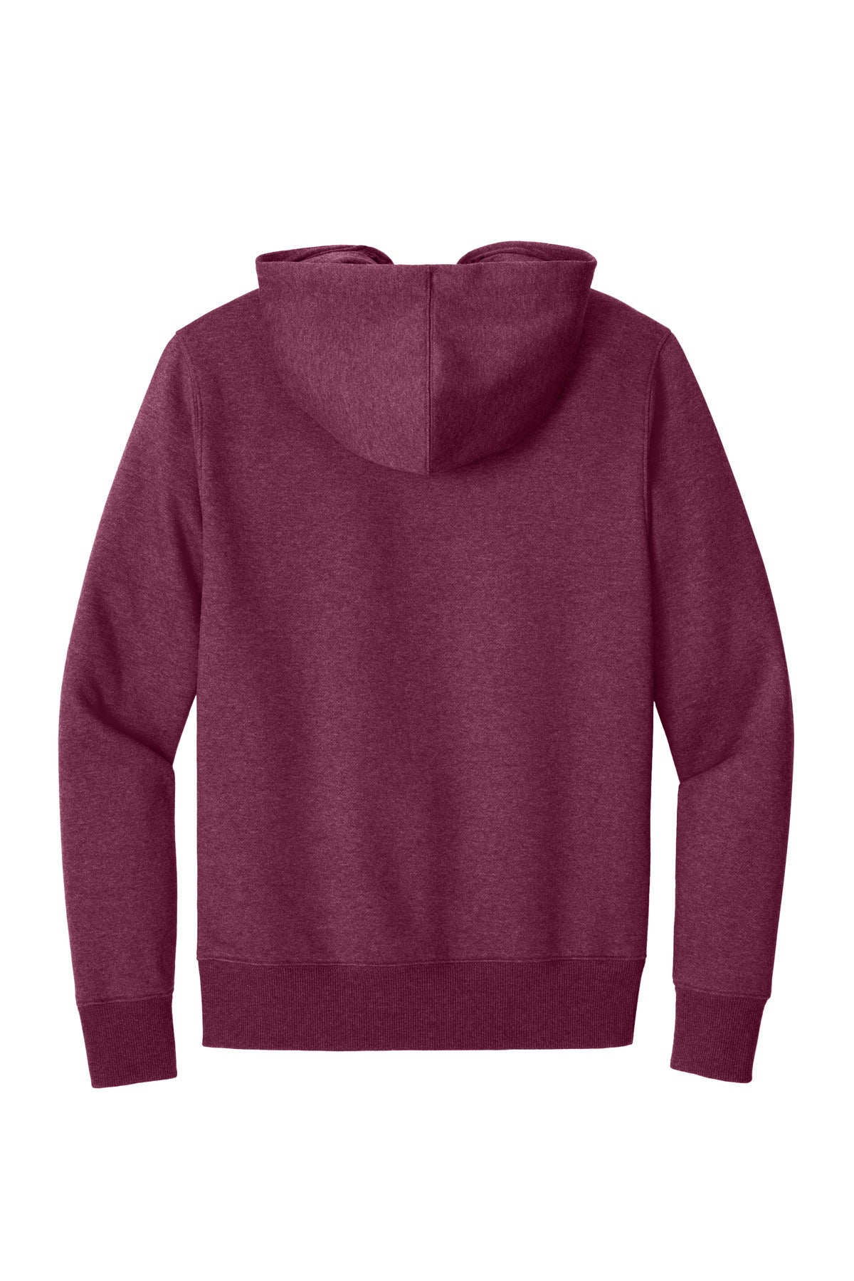 Rear View of He Loganberry District Perfect Weight Fleece Hoodie DT1101