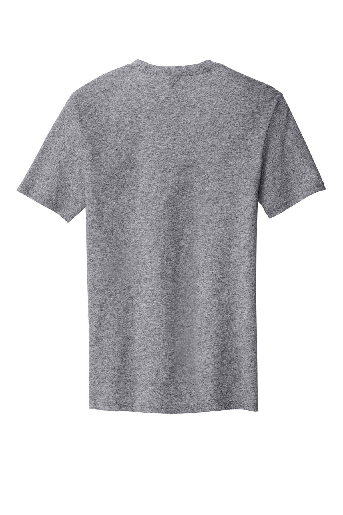 Rear View of Heather Grey District The Concert Tee DT5000