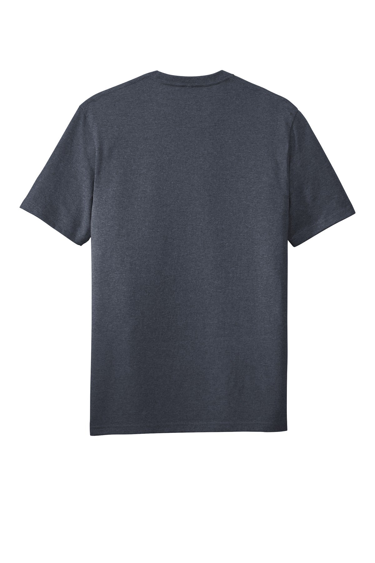 Rear View of Heathered Navy District Re-Tee DT8000
