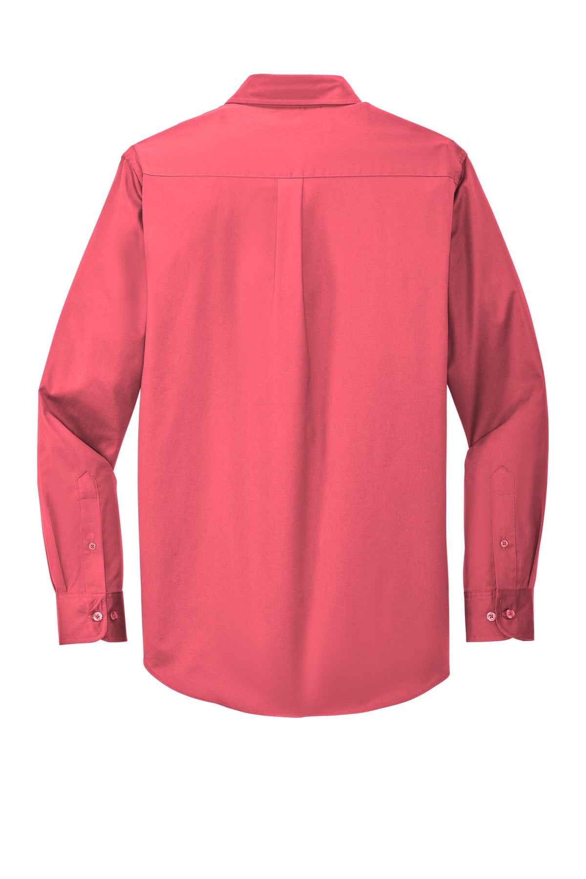 Rear View of Hibiscus Port Authority Long Sleeve Easy Care Shirt S608