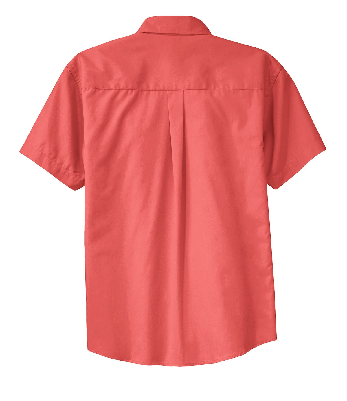 Rear View of Hibiscus Port Authority Short Sleeve Easy Care Shirt. S508