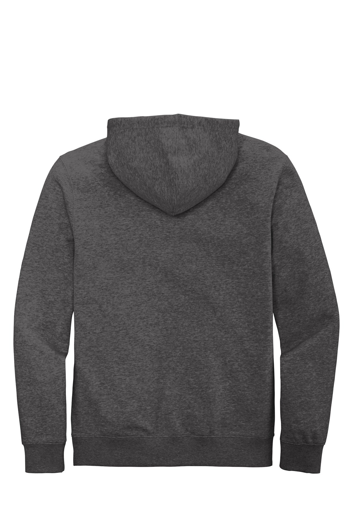 Rear View of Ht Charcoal District V.I.T. Fleece Full-Zip Hoodie DT6102