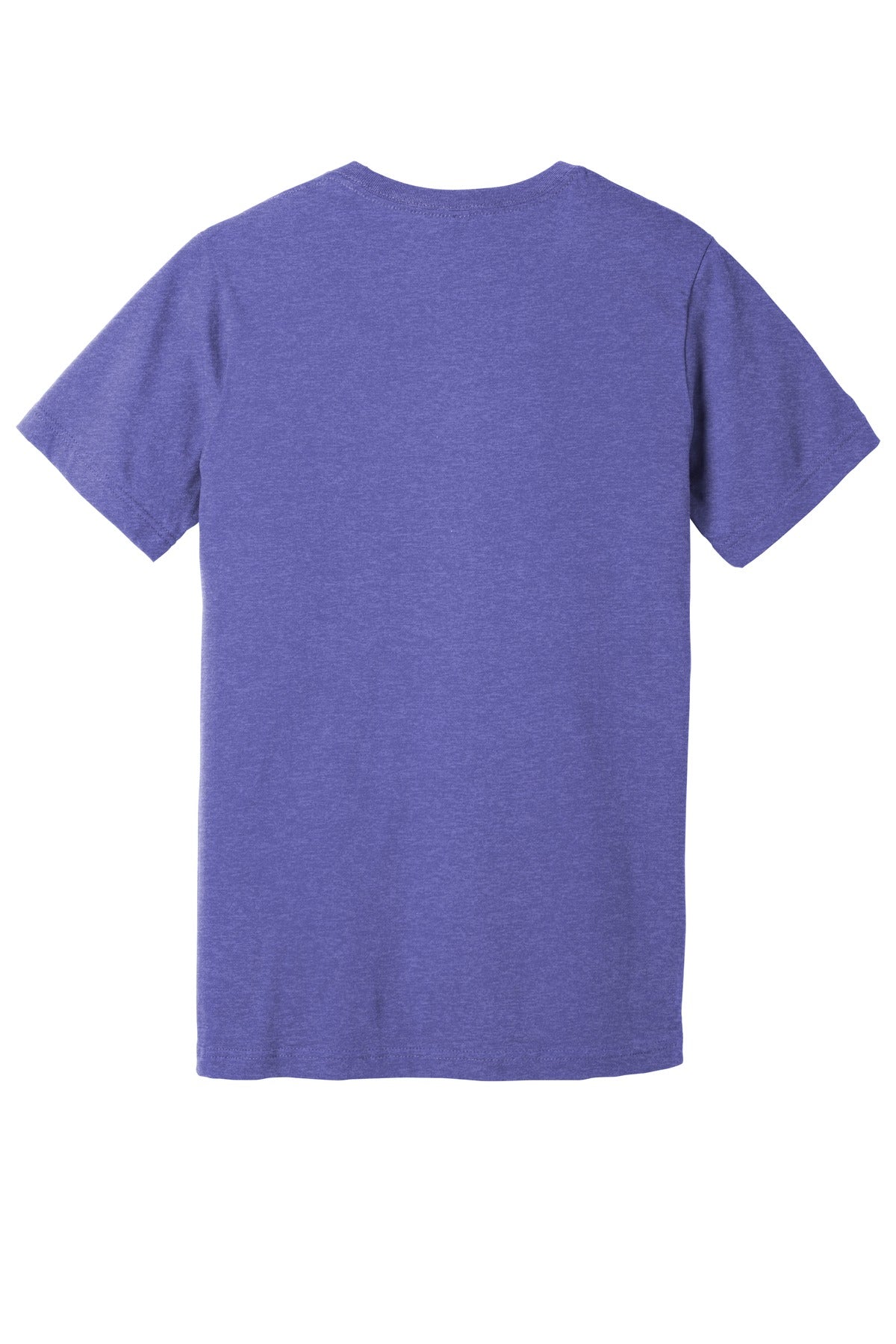 Rear View of Ht Lapis BELLA+CANVAS Unisex Heather CVC Short Sleeve Tee. BC3001CVC