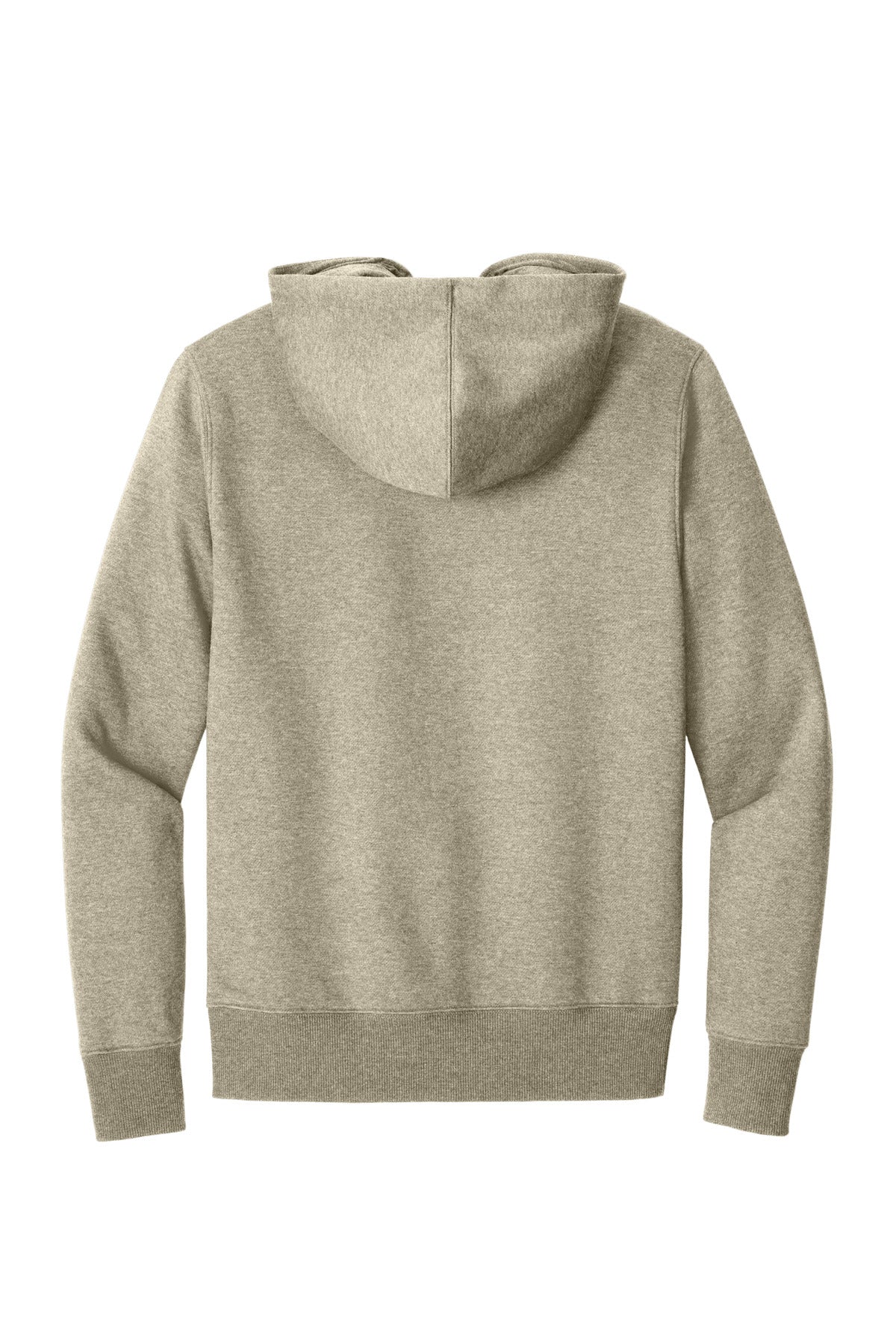 Rear View of HtdLatte District Perfect Weight Fleece Hoodie DT1101