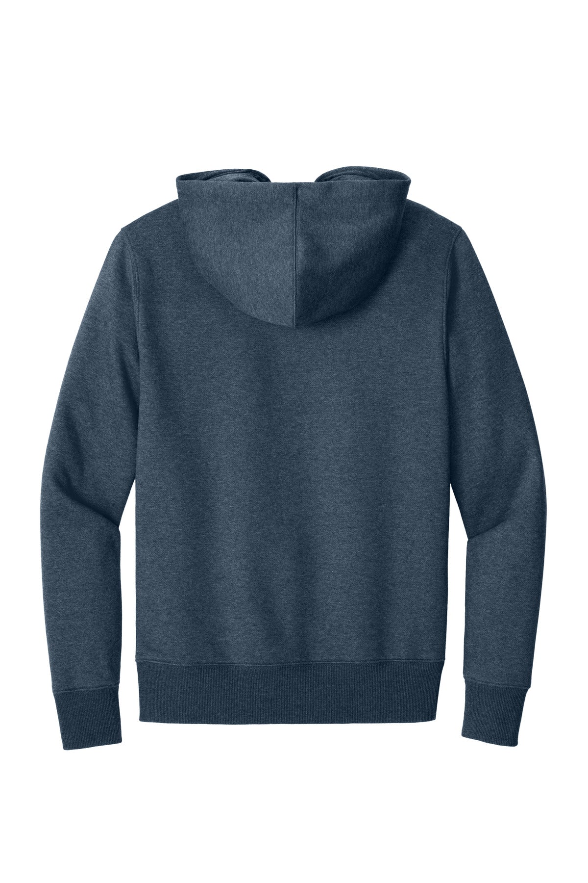 Rear View of HtdNavy District Perfect Weight Fleece Hoodie DT1101
