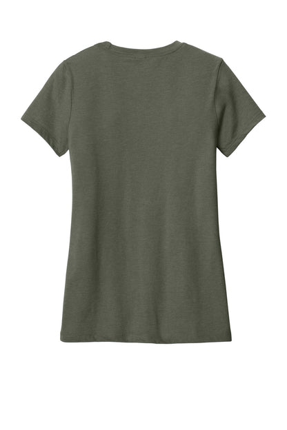 Rear View of HtdOlive District Women's Perfect Blend CVC Tee. DM108L