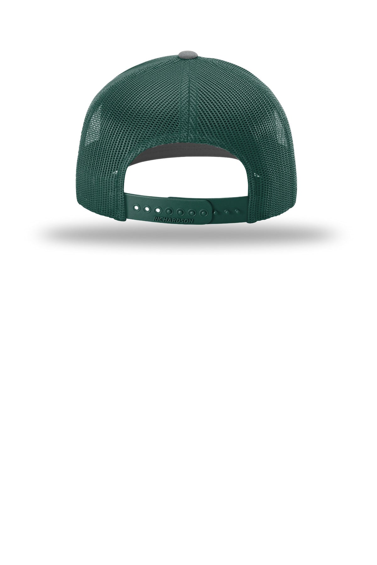 Rear View of HtGry/DkGn Richardson Trucker Cap 112