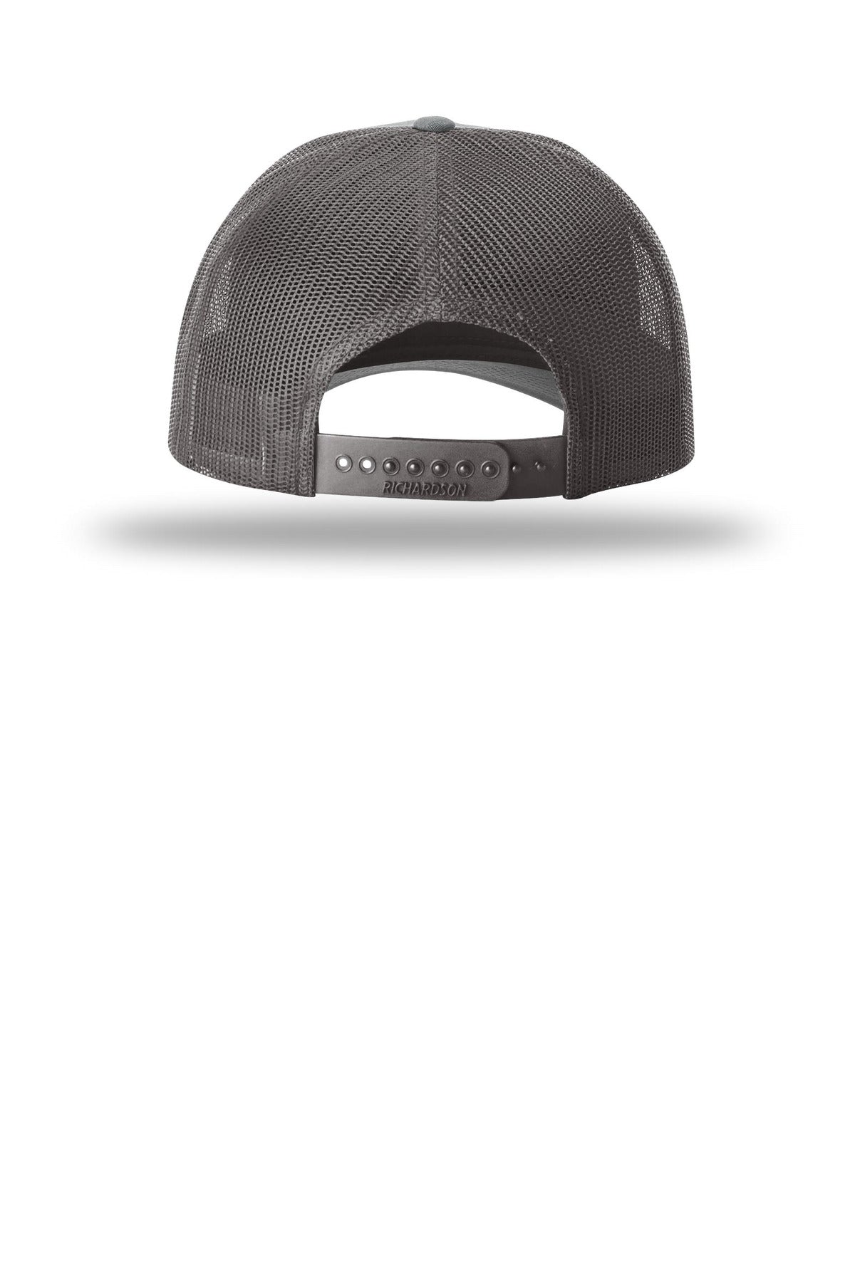 Rear View of HtGy/DkChr Richardson Low Pro Trucker 115