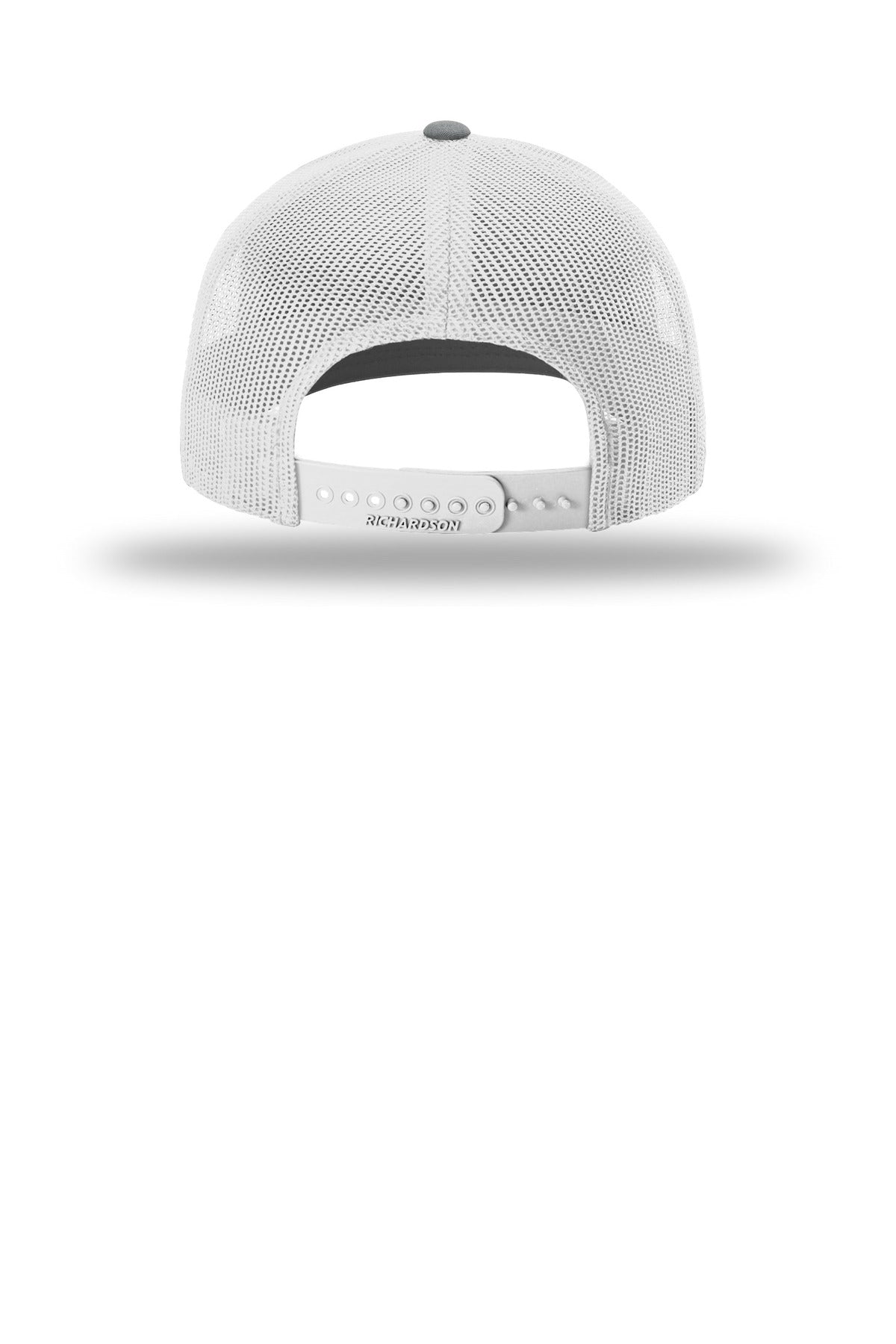 Rear View of HtGy/LtGry Richardson Trucker Cap 112