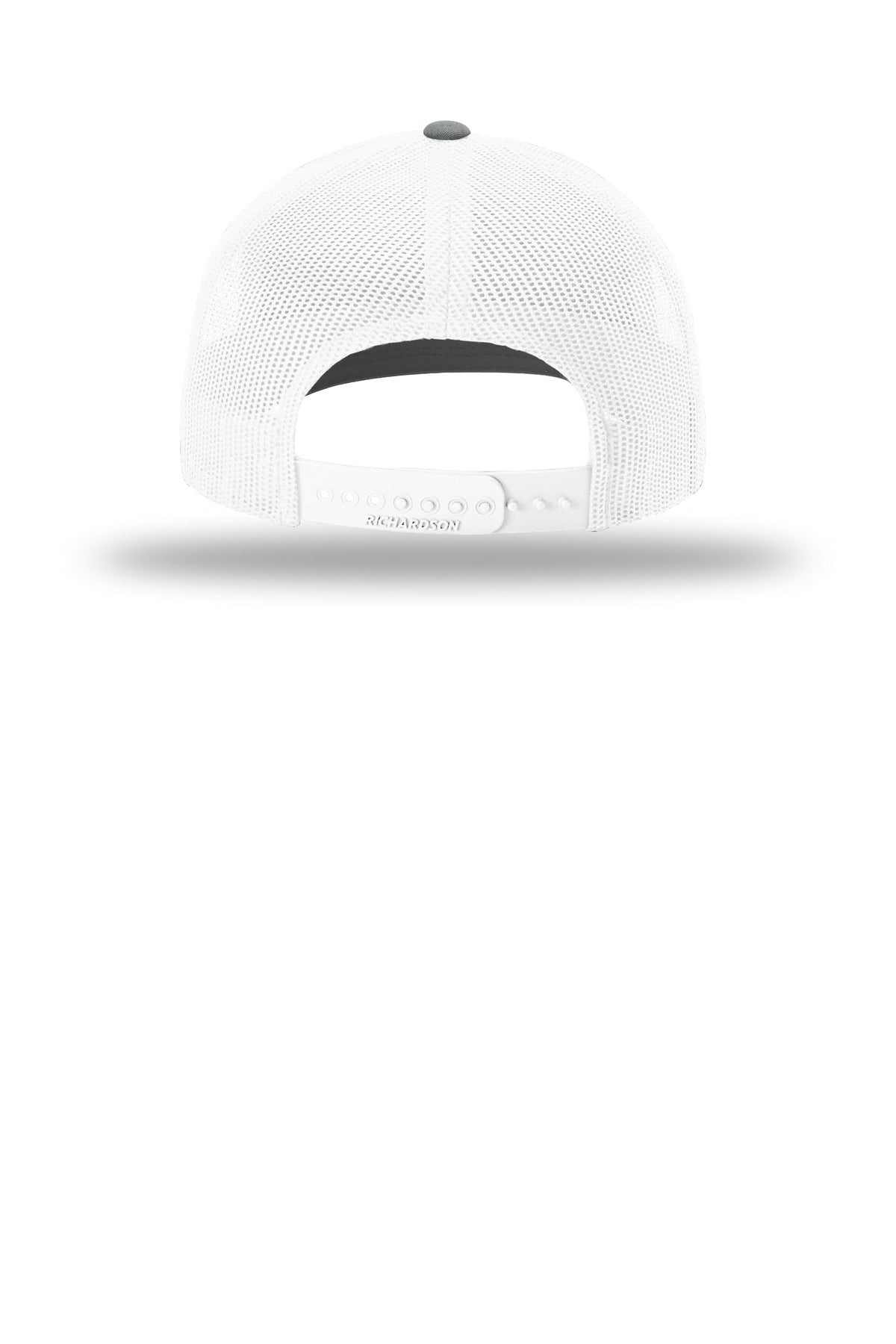 Rear View of HtGy/White Richardson Trucker Cap 112