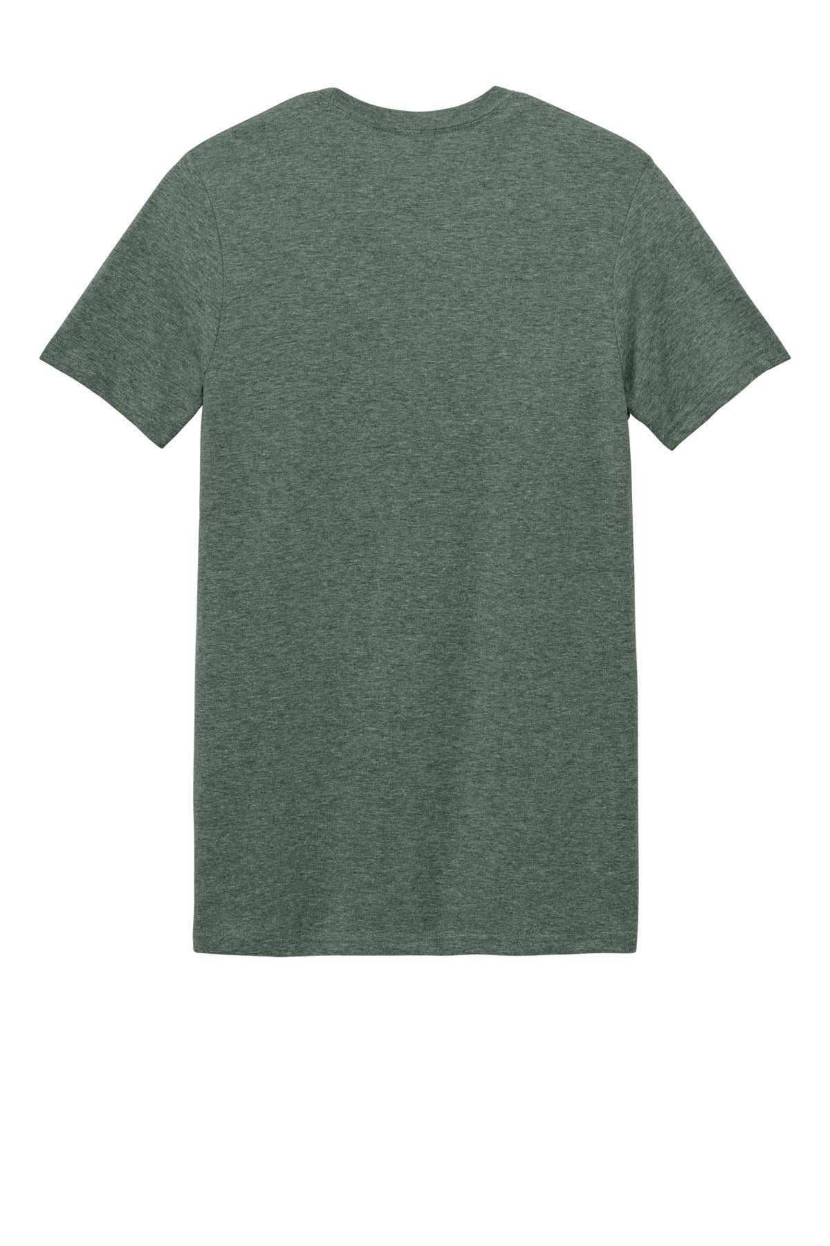 Rear View of Hthr Mltry Grn Gildan Softstyle T-Shirt. 64000