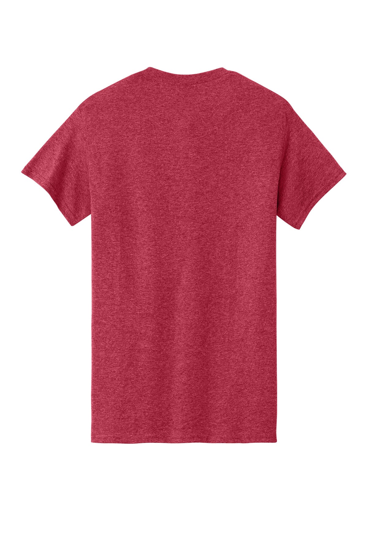 Rear View of Hthr Red Gildan - Heavy Cotton 100% Cotton T-Shirt. 5000