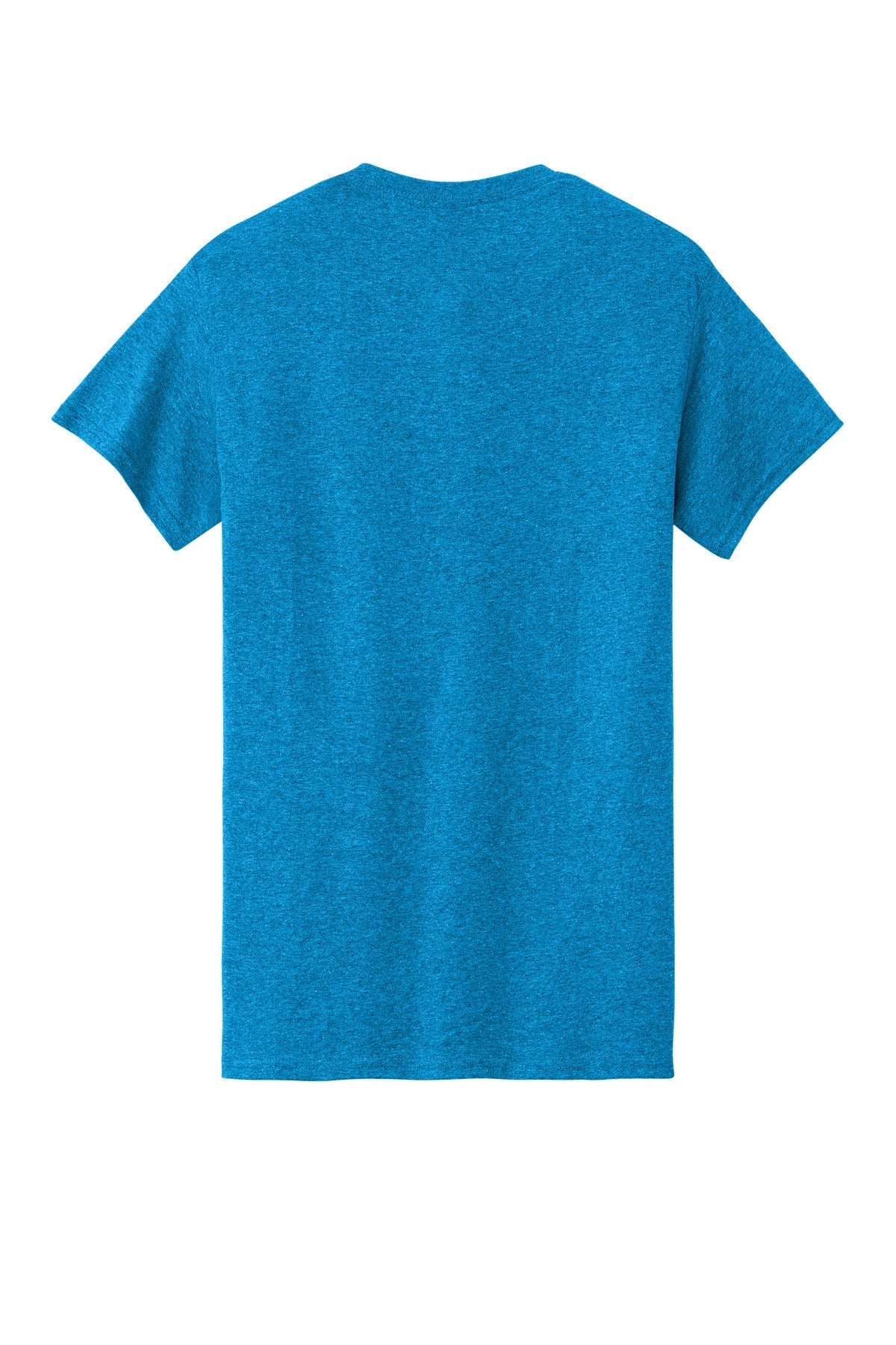 Rear View of Hthr Sapphire Gildan - Heavy Cotton 100% Cotton T-Shirt. 5000