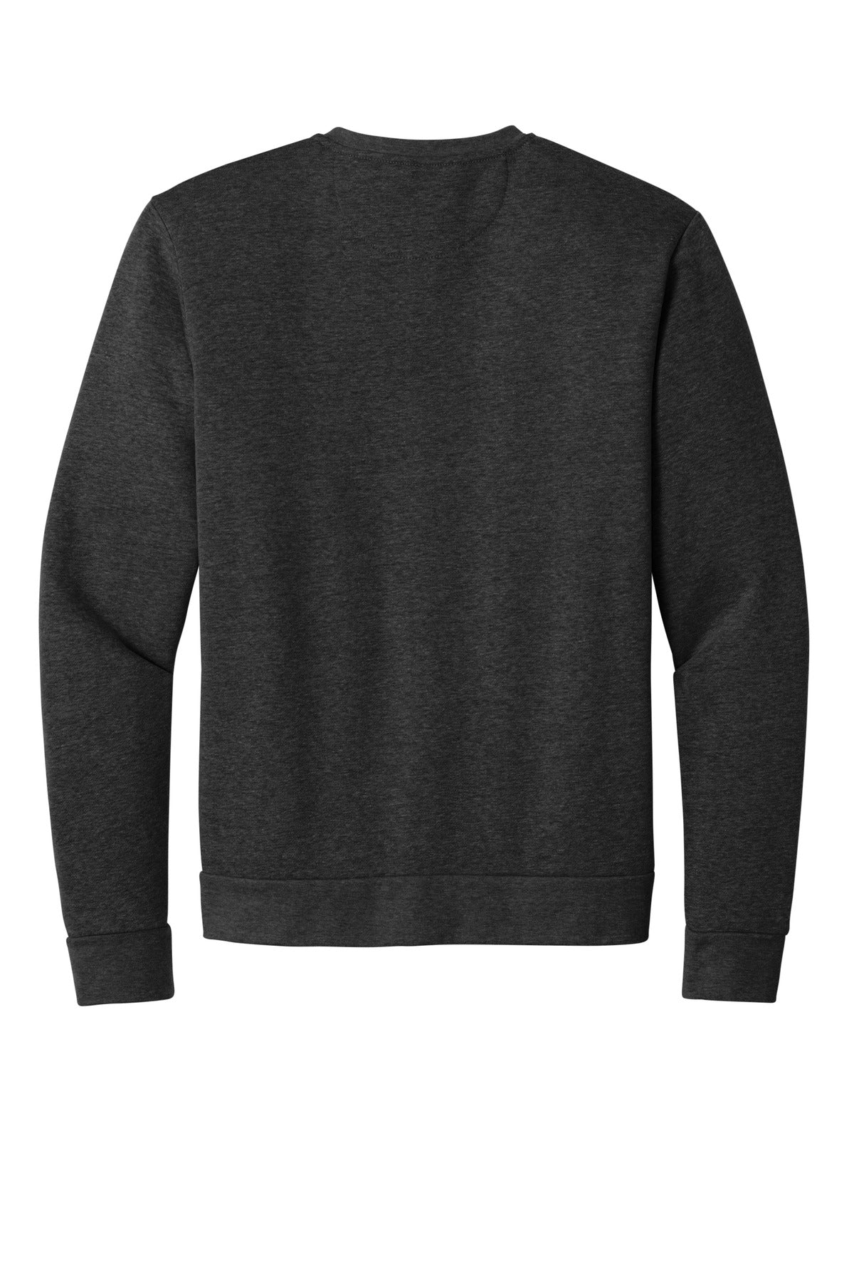 Rear View of HthrBlack Next Level Apparel Adult Malibu Crewneck Sweatshirt NL9002