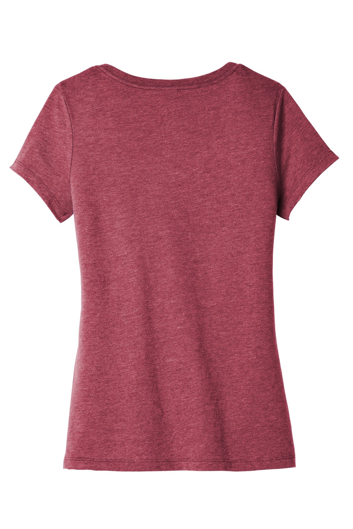 Rear View of Hthrd Cardinal District Women's Very Important Tee V-Neck. DT6503