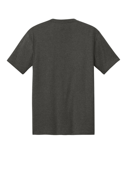 Rear View of Hthrd Charcoal District Perfect Tri Tee. DM130