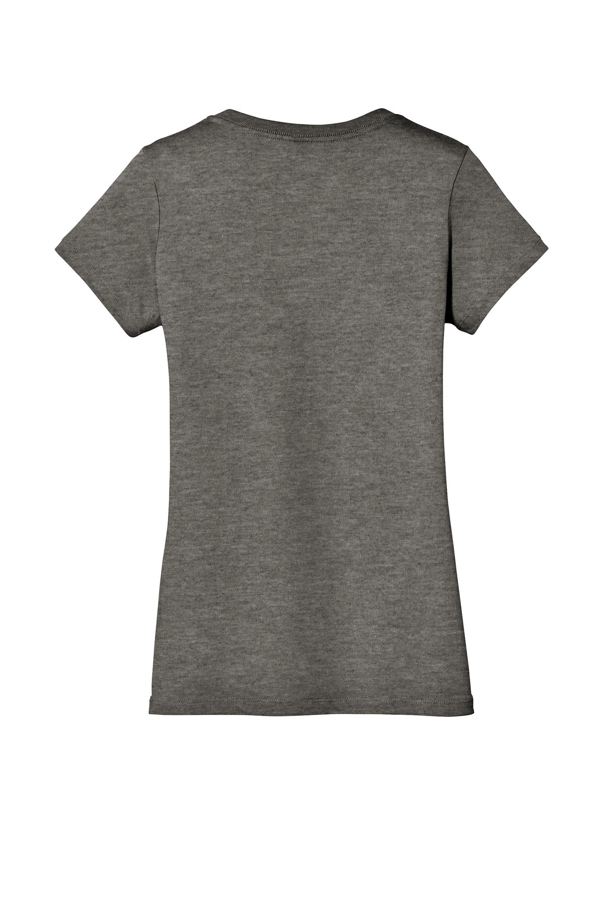 Rear View of Hthrd Charcoal District - Women's Perfect Weight V-Neck Tee. DM1170L
