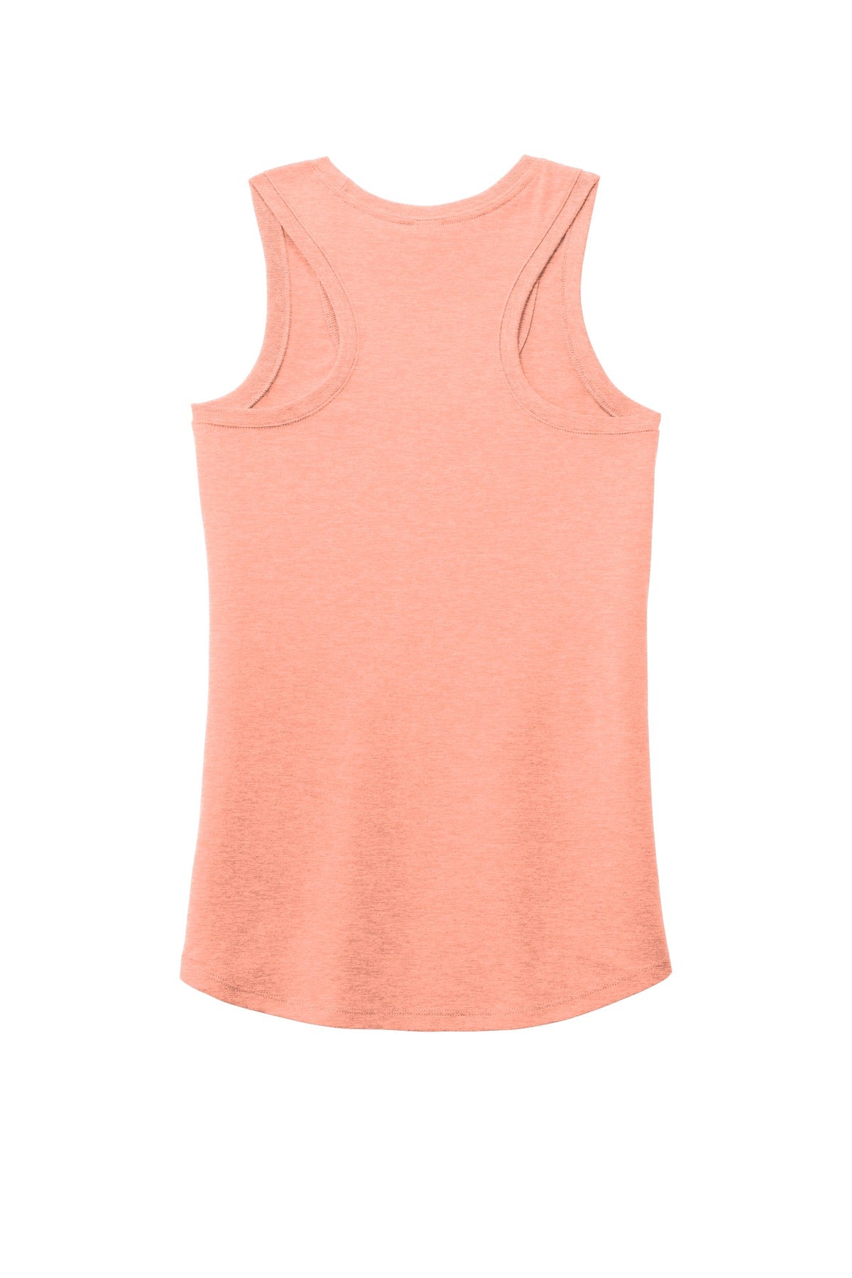 Rear View of Hthrd Dsty Pch District Women's Perfect Tri Racerback Tank. DM138L